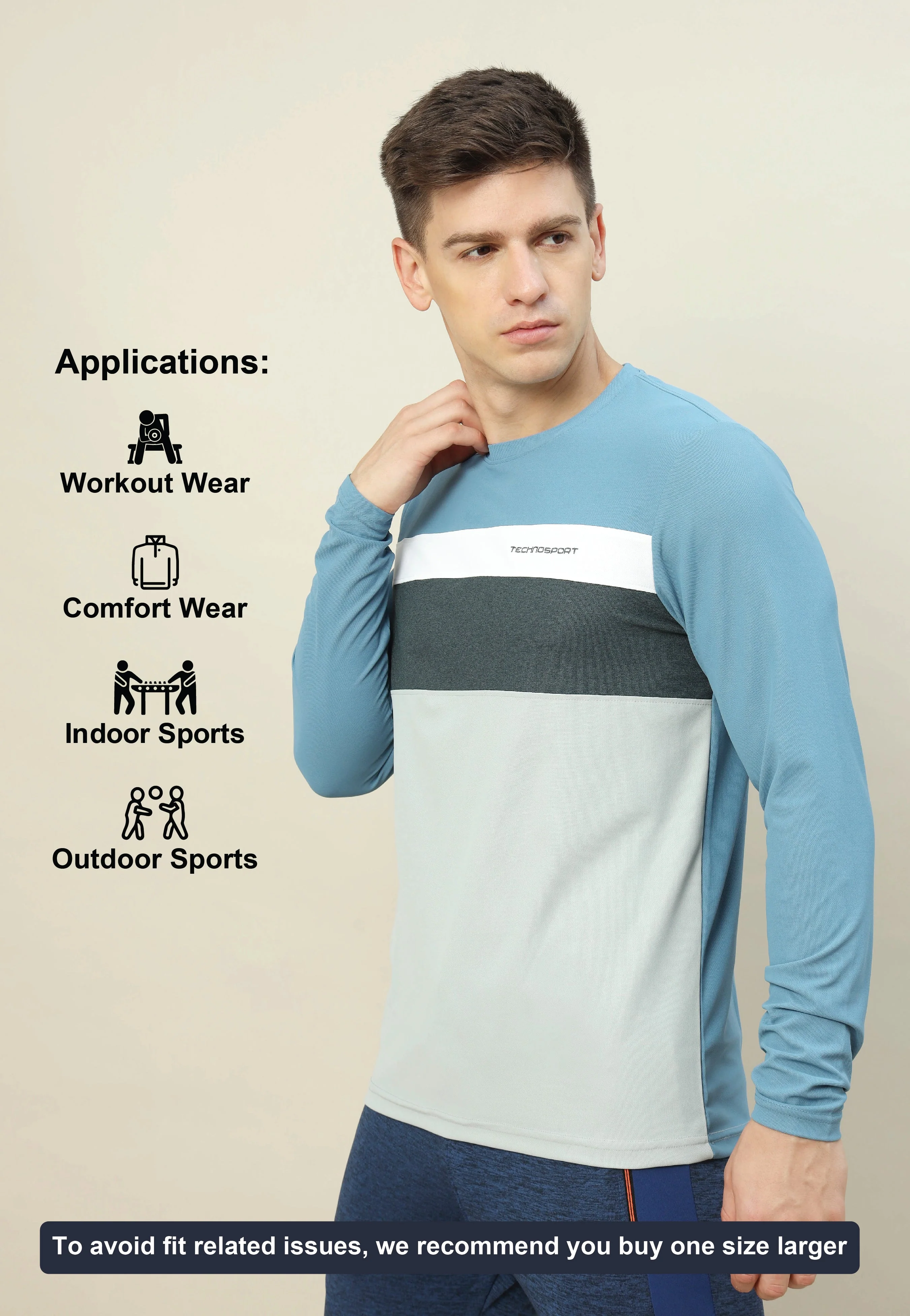 Men Colorblock Slim Fit T-shirt with MATPIQ - Image 5