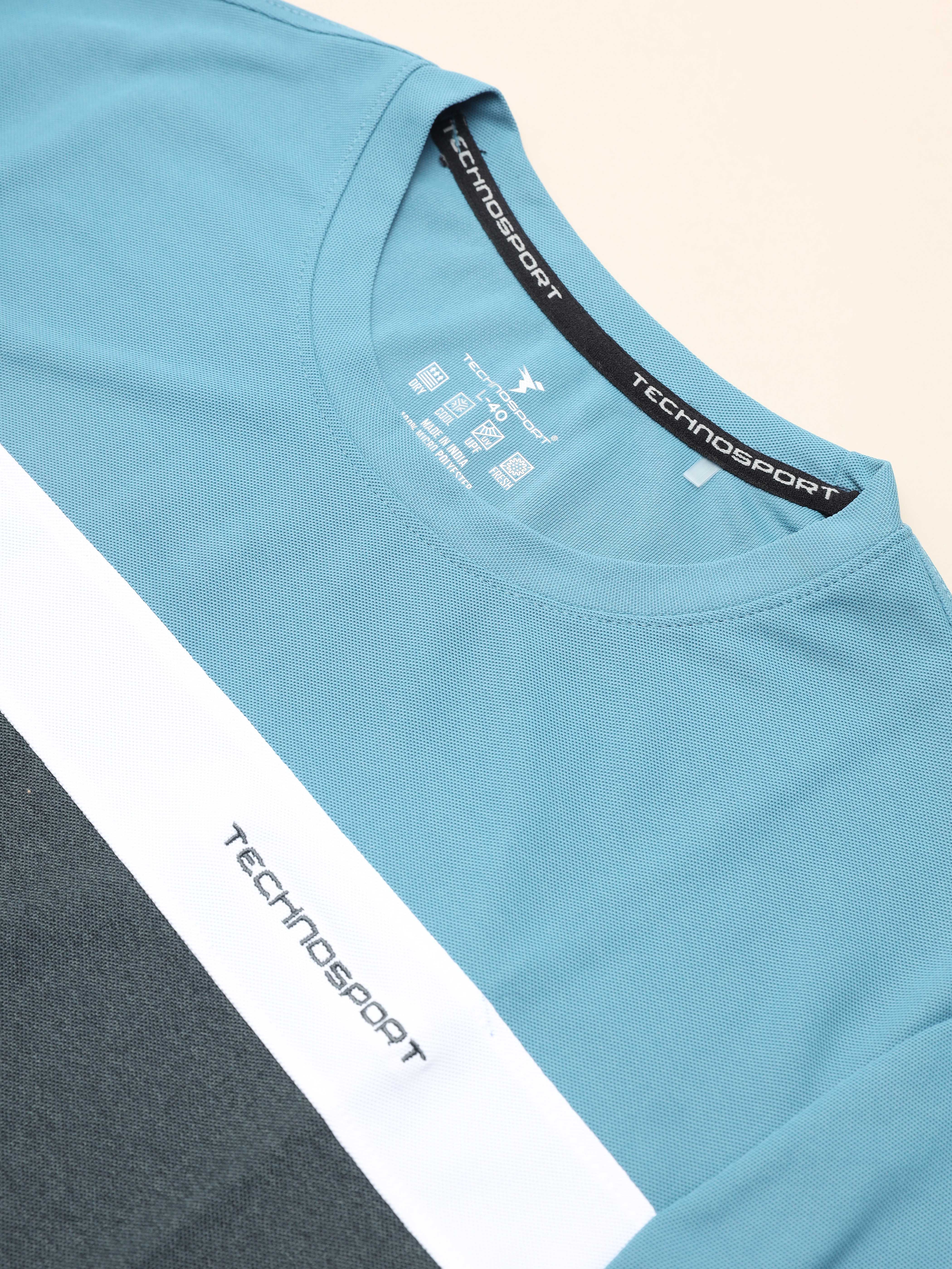 Men Colorblock Slim Fit T-shirt with MATPIQ - Image 7