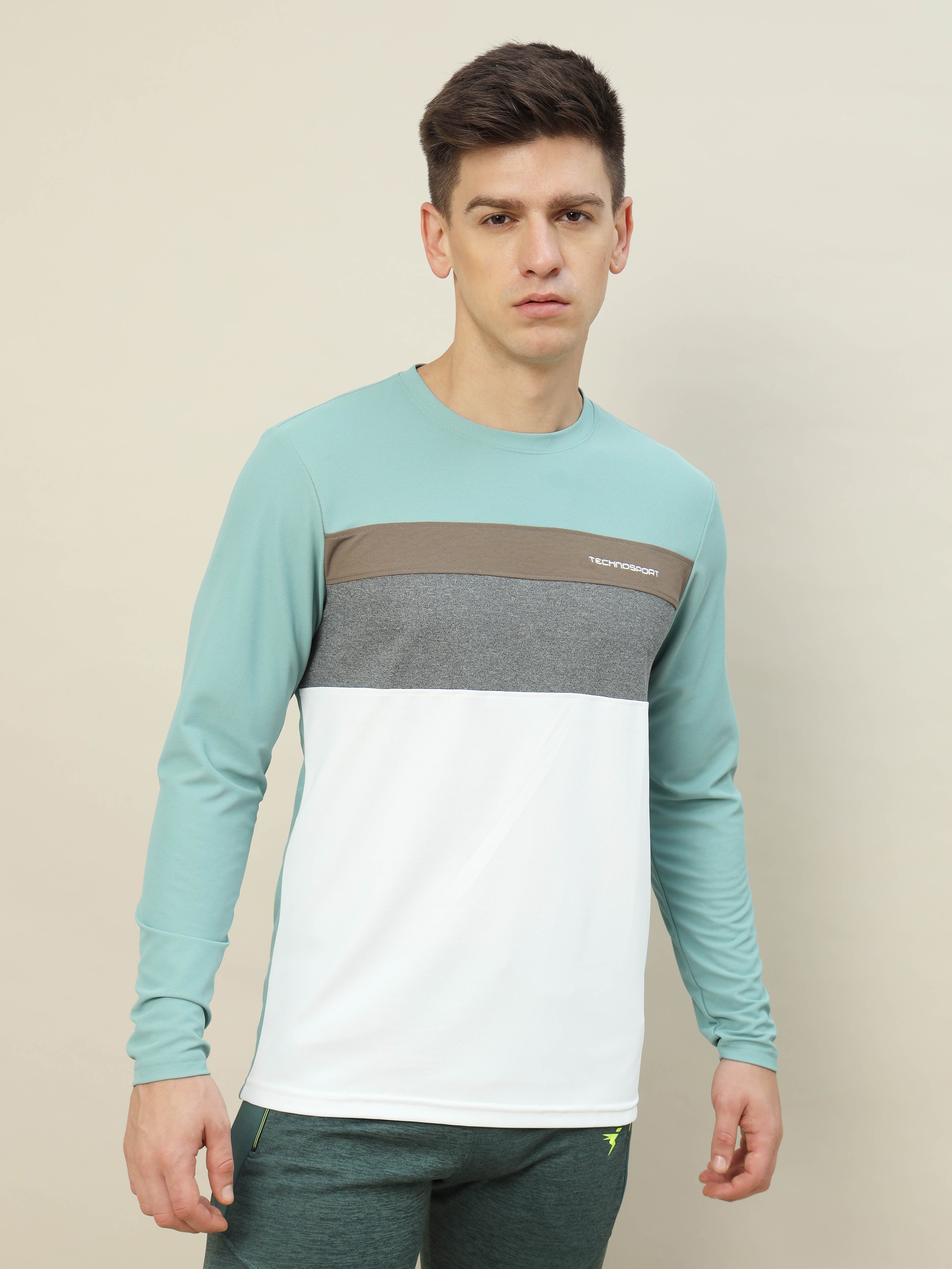 Men Colorblock Slim Fit T-shirt with MATPIQ - Image 3