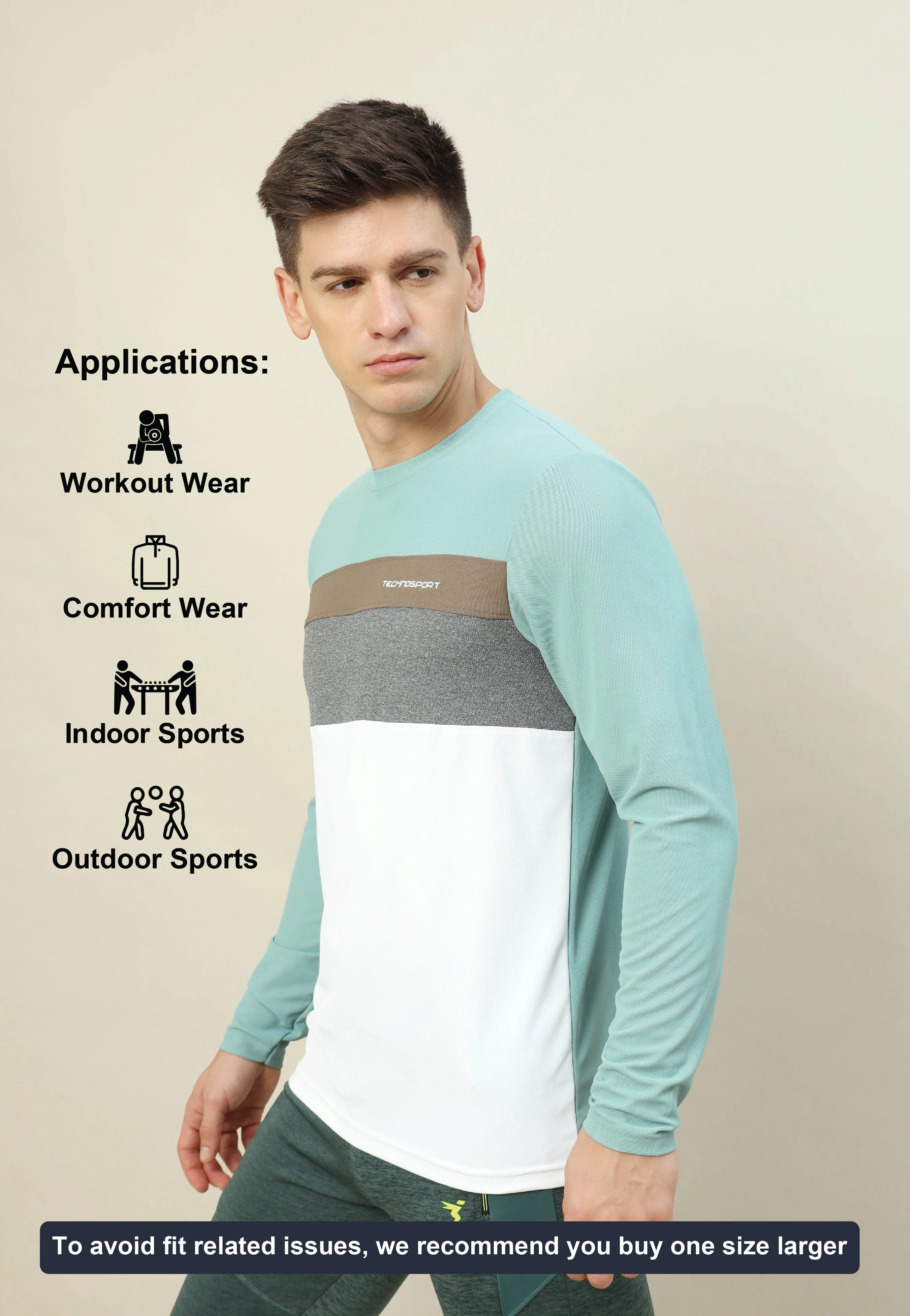 Men Colorblock Slim Fit T-shirt with MATPIQ - Image 5