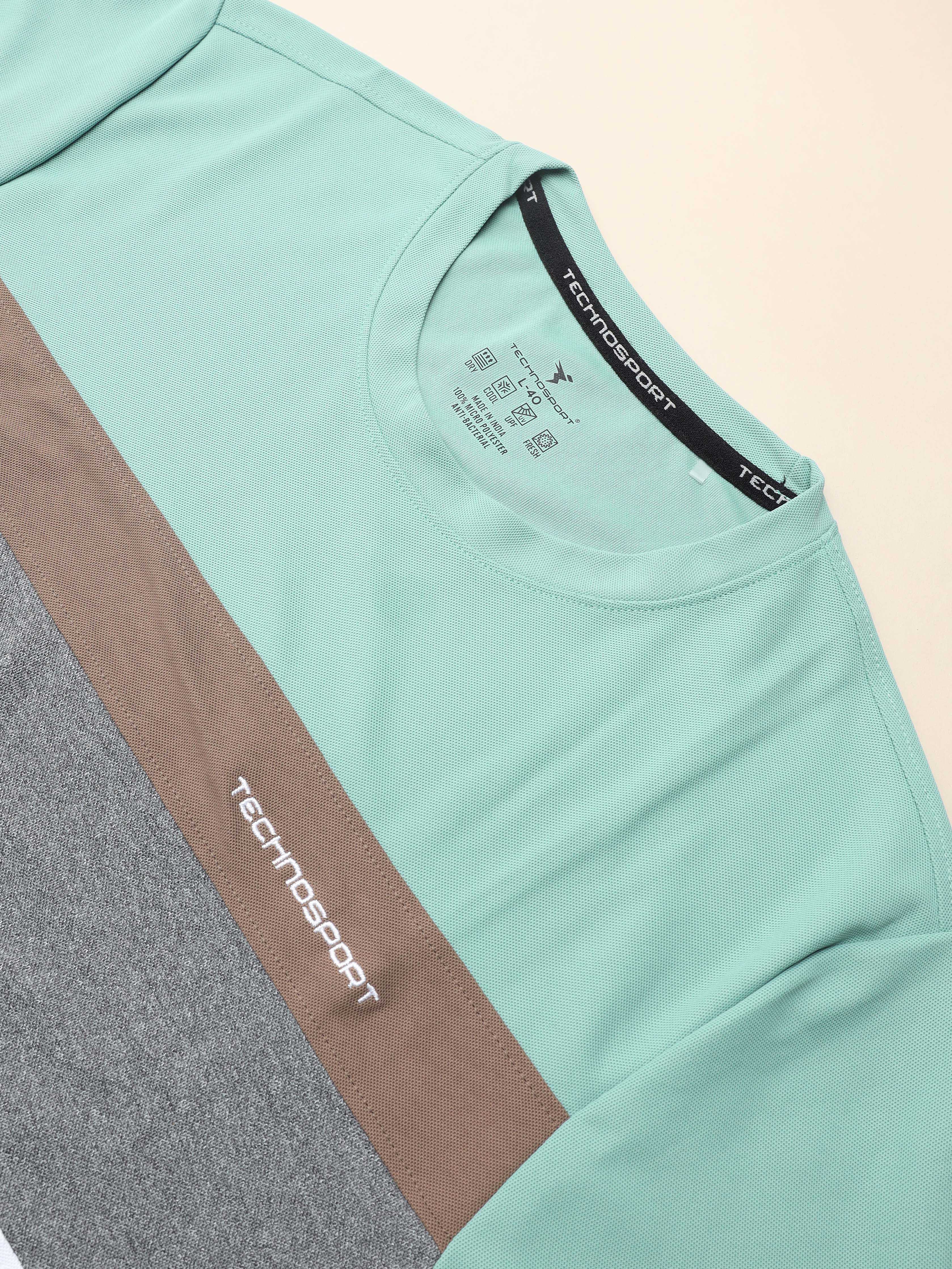 Men Colorblock Slim Fit T-shirt with MATPIQ - Image 7