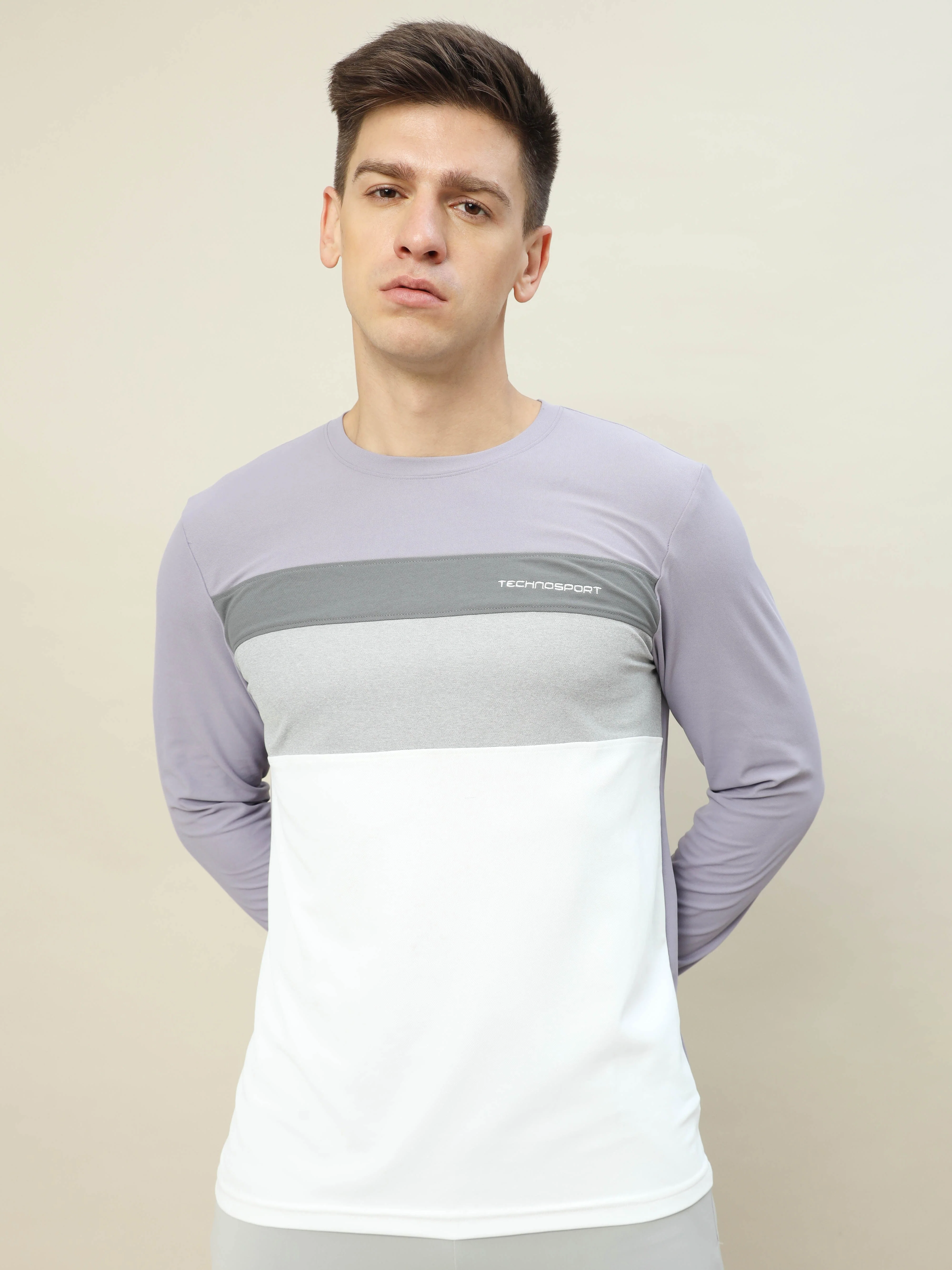 Men Colorblock Slim Fit T-shirt with MATPIQ - Image 2