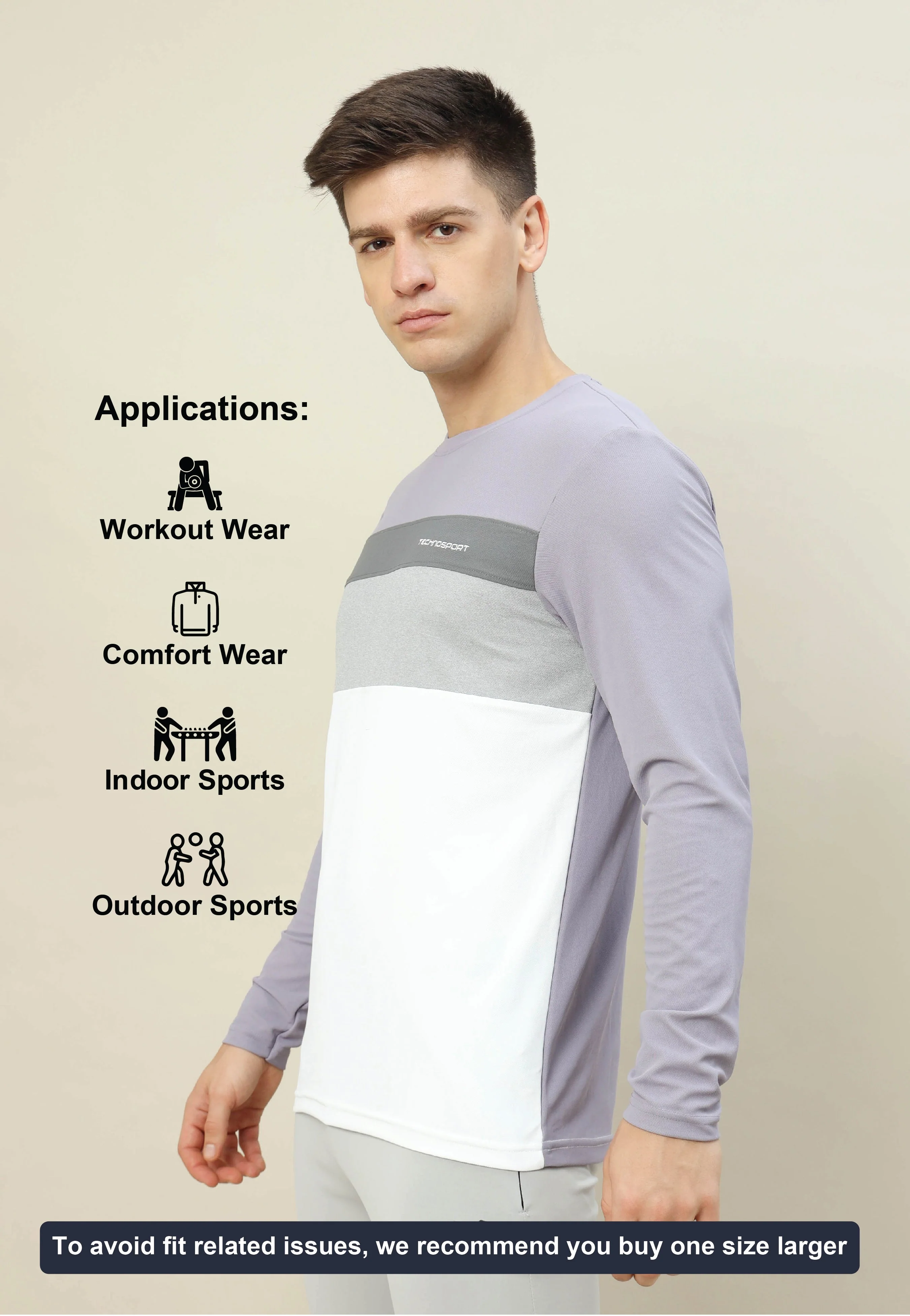 Men Colorblock Slim Fit T-shirt with MATPIQ - Image 5