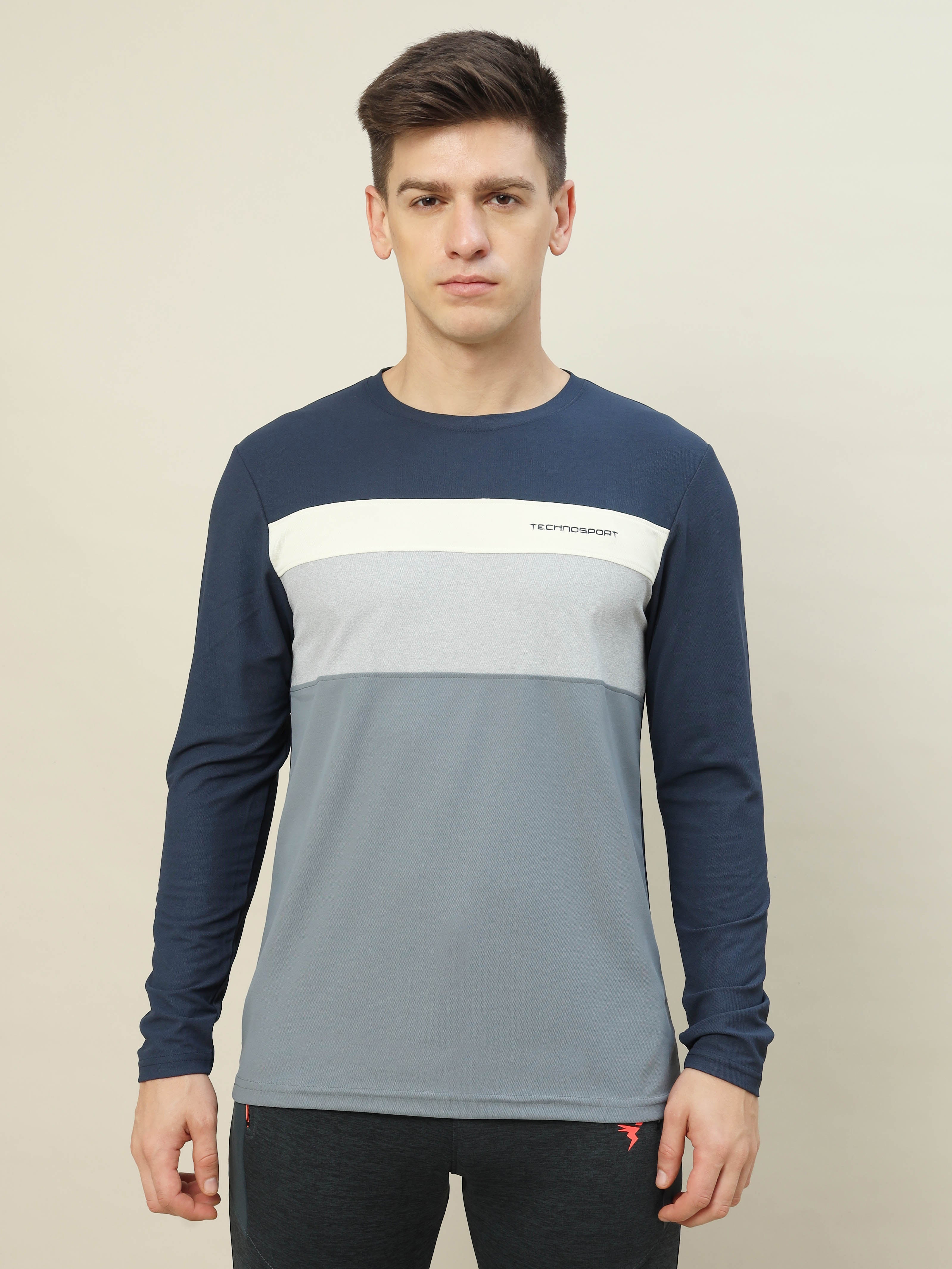 Men Colorblock Slim Fit T-shirt with MATPIQ - Image 3