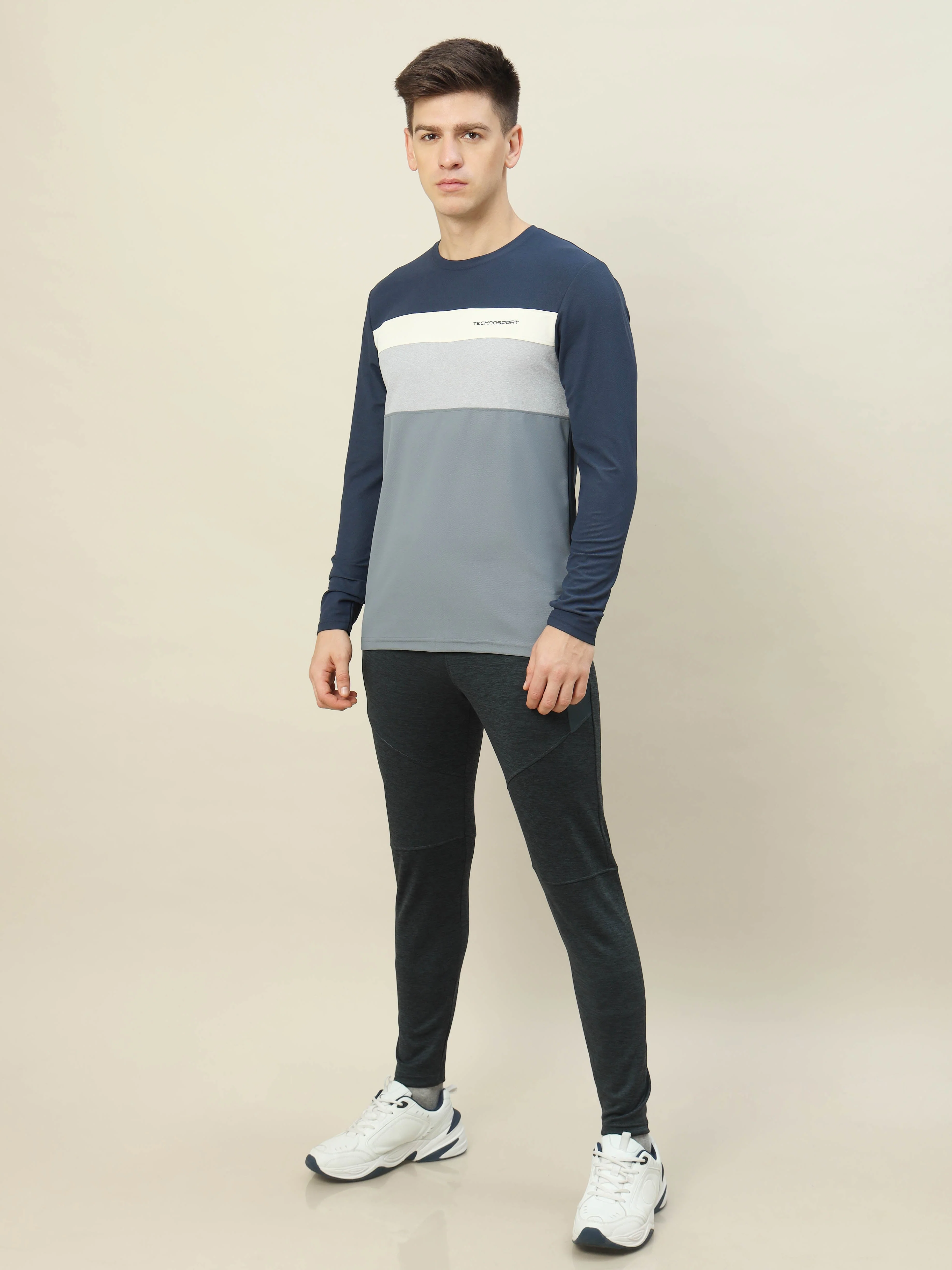 Men Colorblock Slim Fit T-shirt with MATPIQ - Image 7
