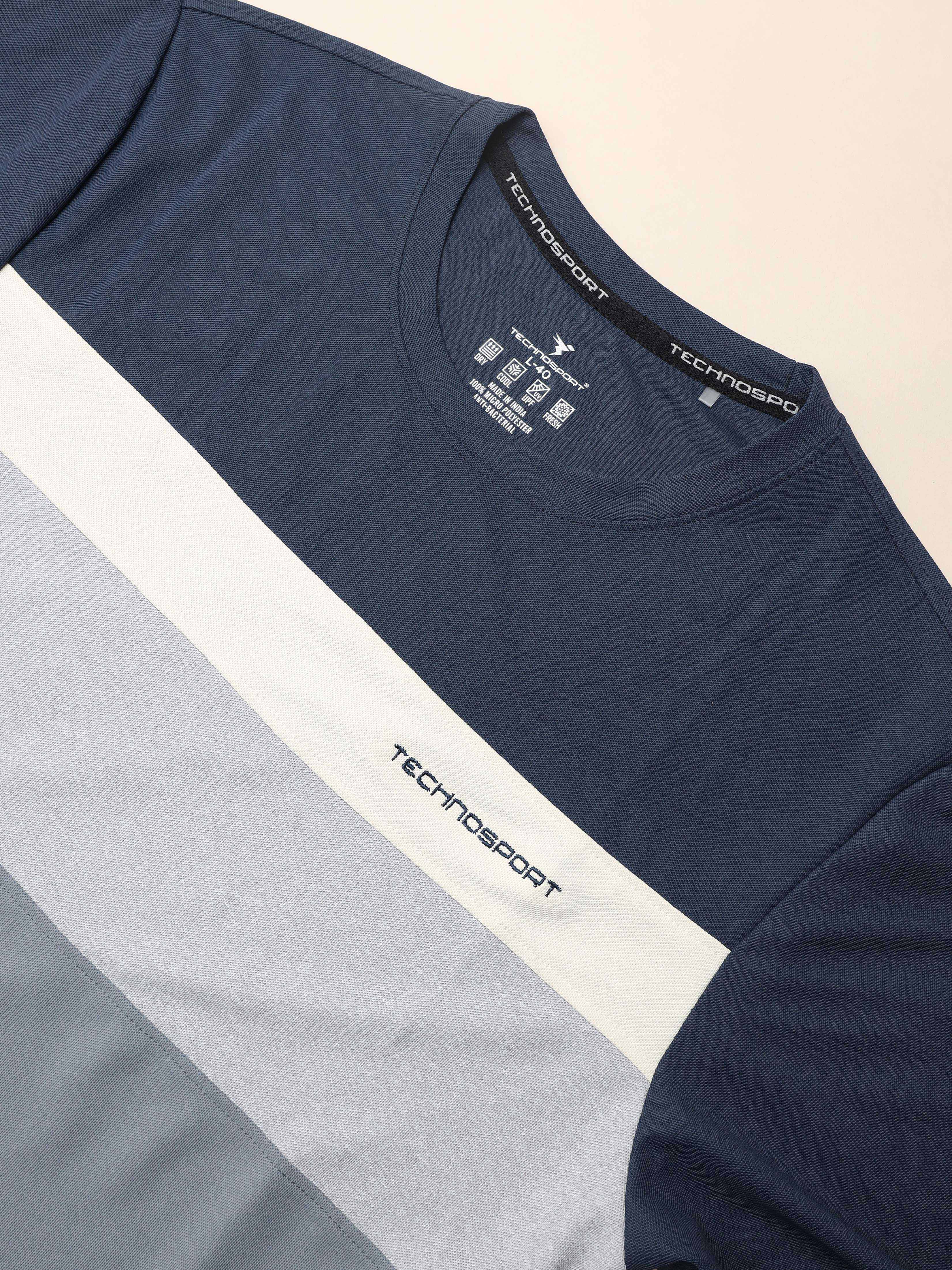 Men Colorblock Slim Fit T-shirt with MATPIQ - Image 9