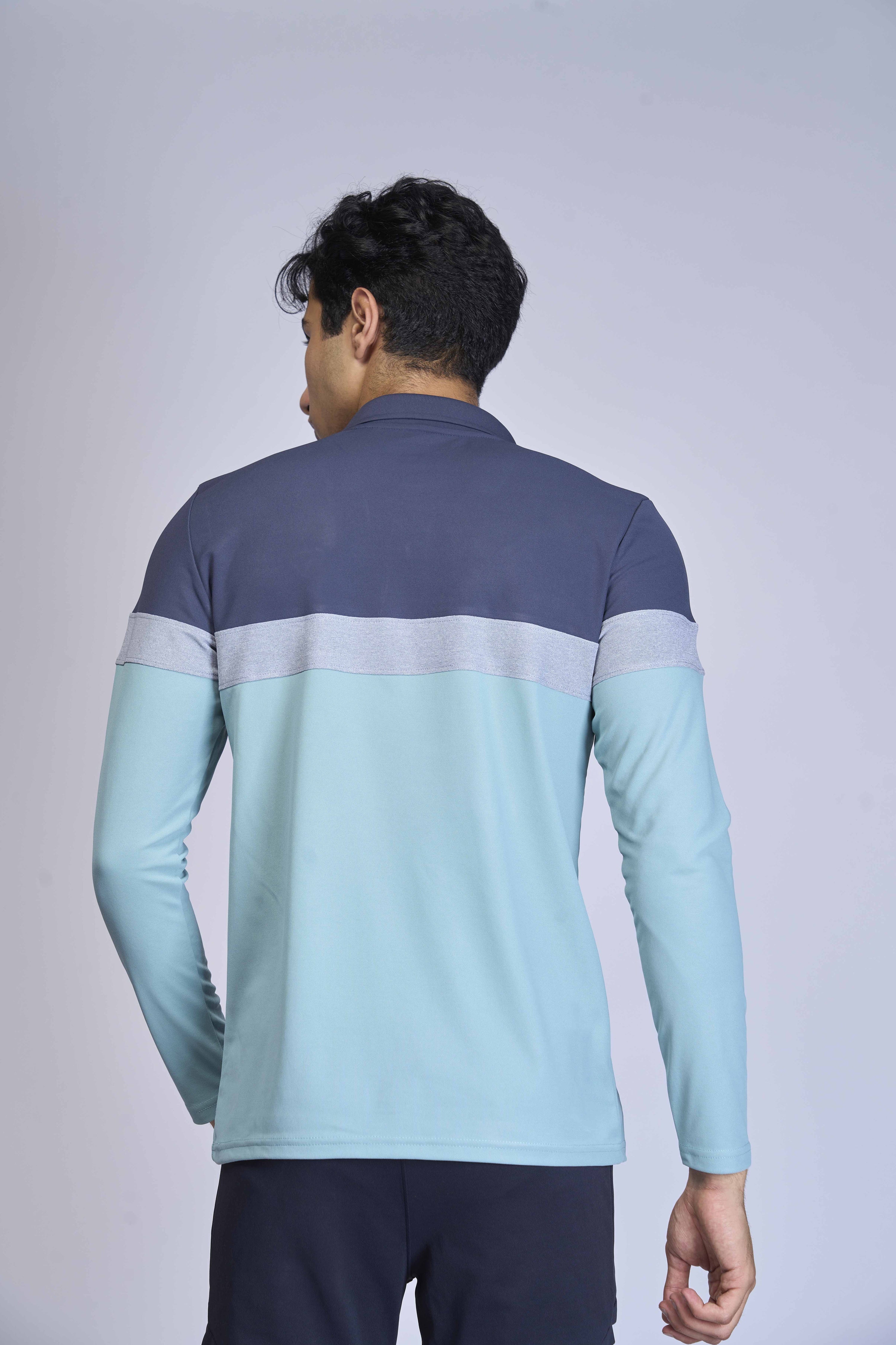 Men Colorblock Slim Fit Polo T-shirt with MATPIQ - Image 2