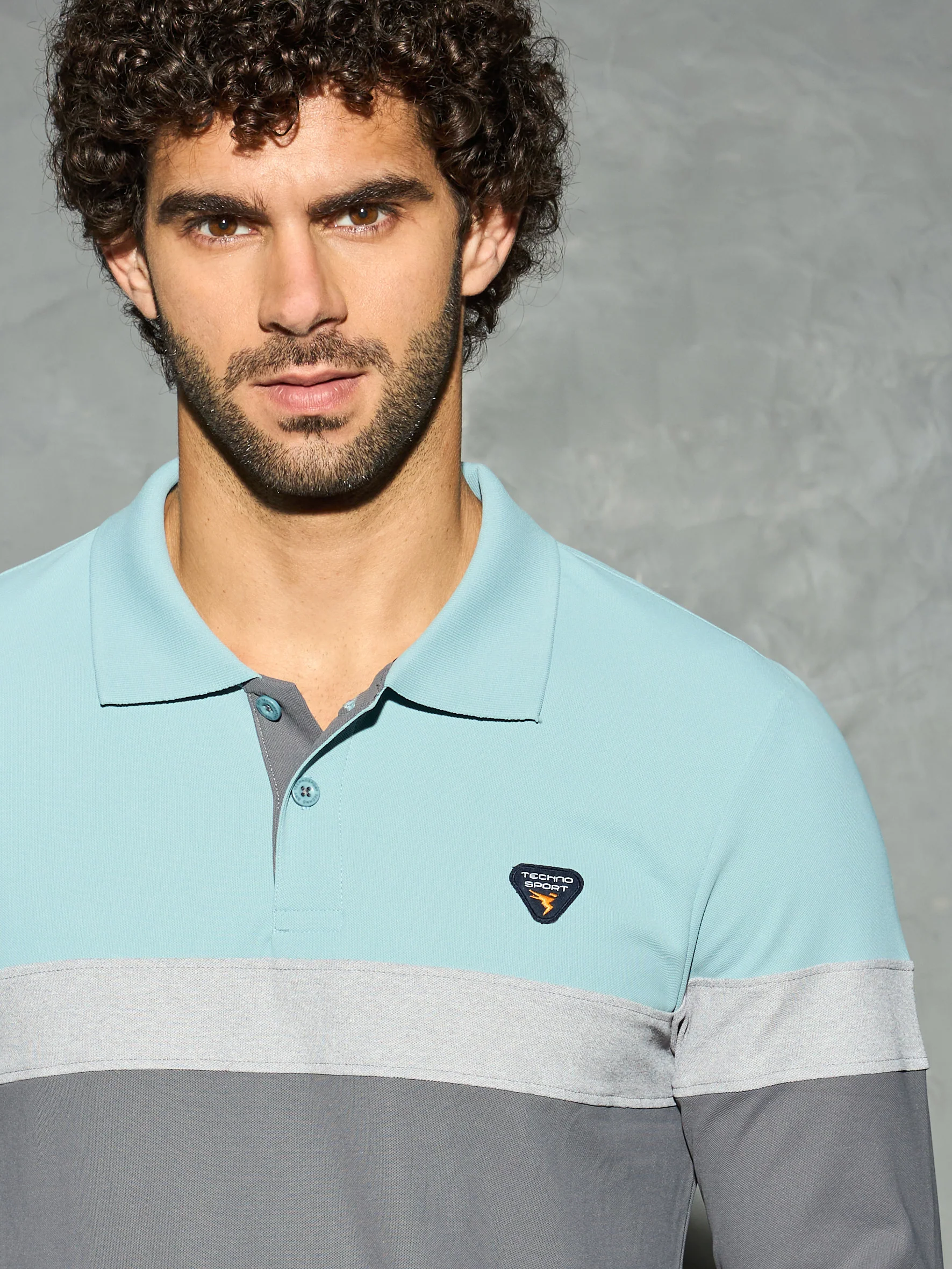Men Colorblock Slim Fit Polo T-shirt with MATPIQ - Image 5