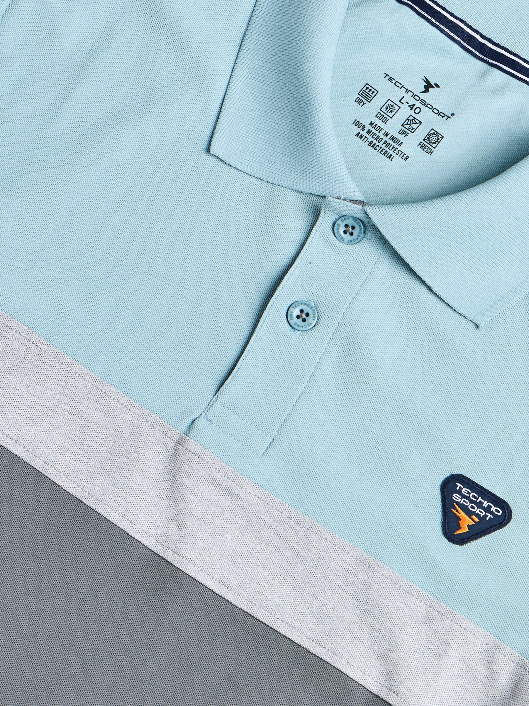 Men Colorblock Slim Fit Polo T-shirt with MATPIQ - Image 6