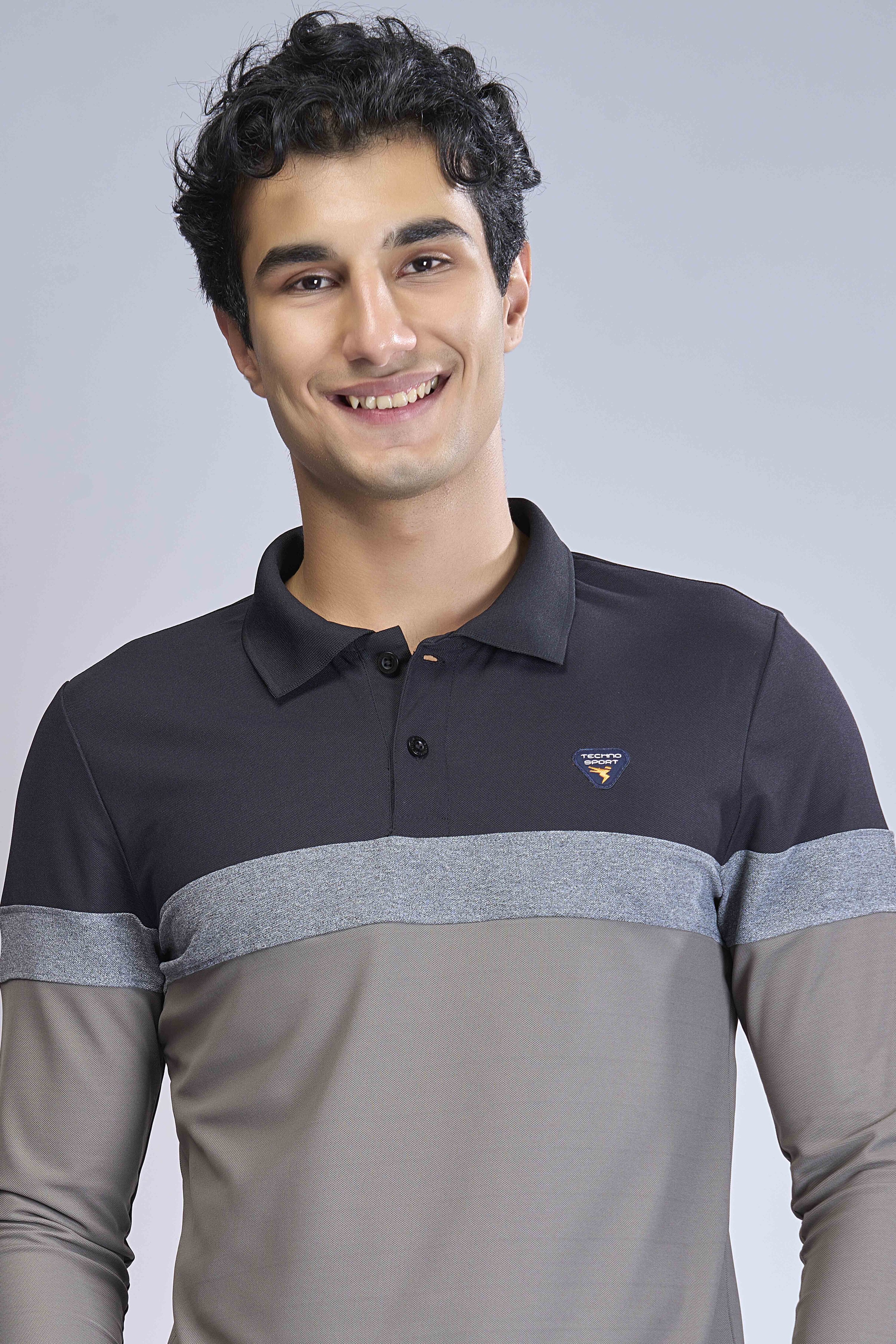 Men Colorblock Slim Fit Polo T-shirt with MATPIQ - Image 6
