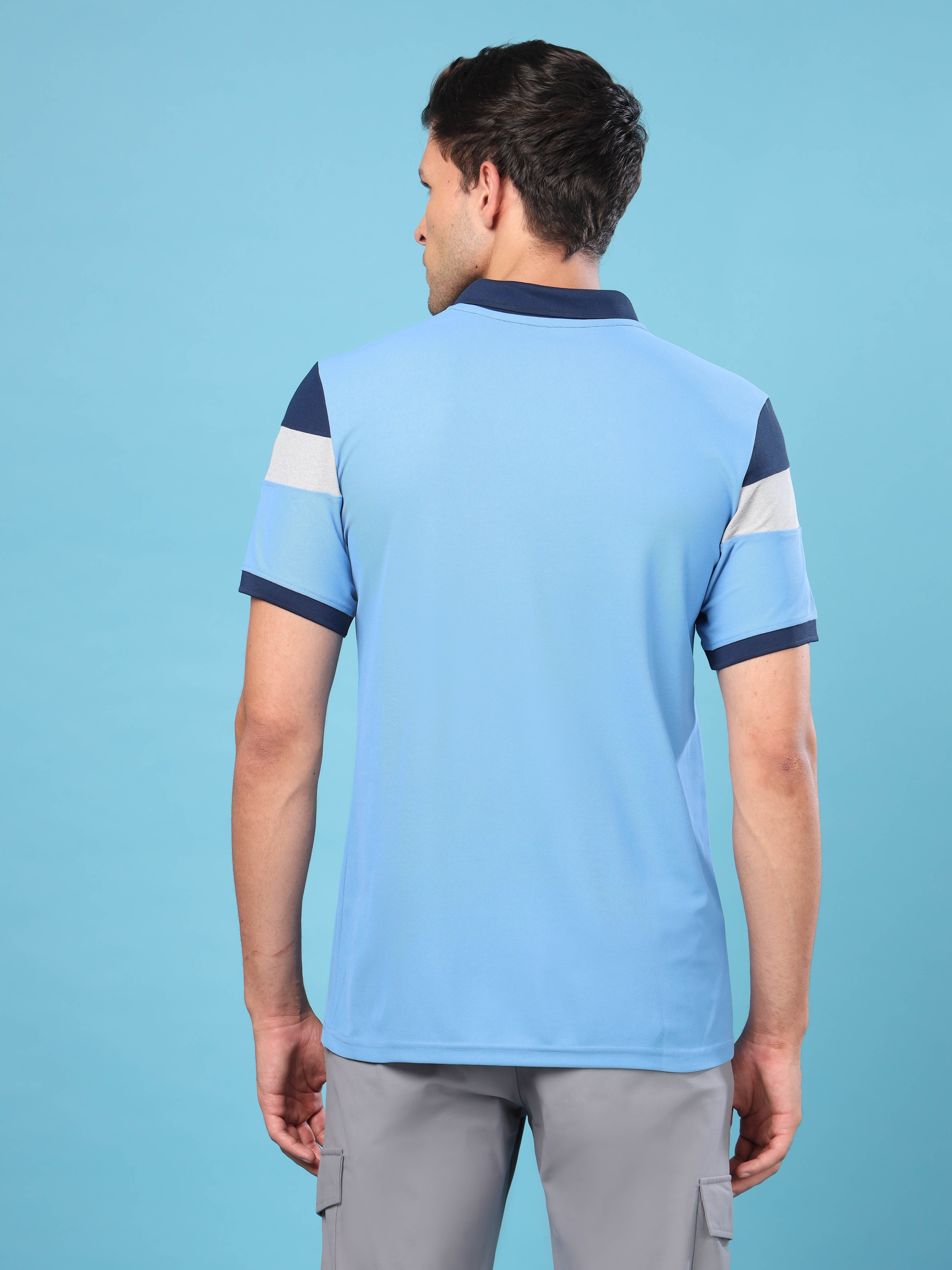 Men Colorblock Slim Fit Polo T-shirt with MATPIQ - Image 3
