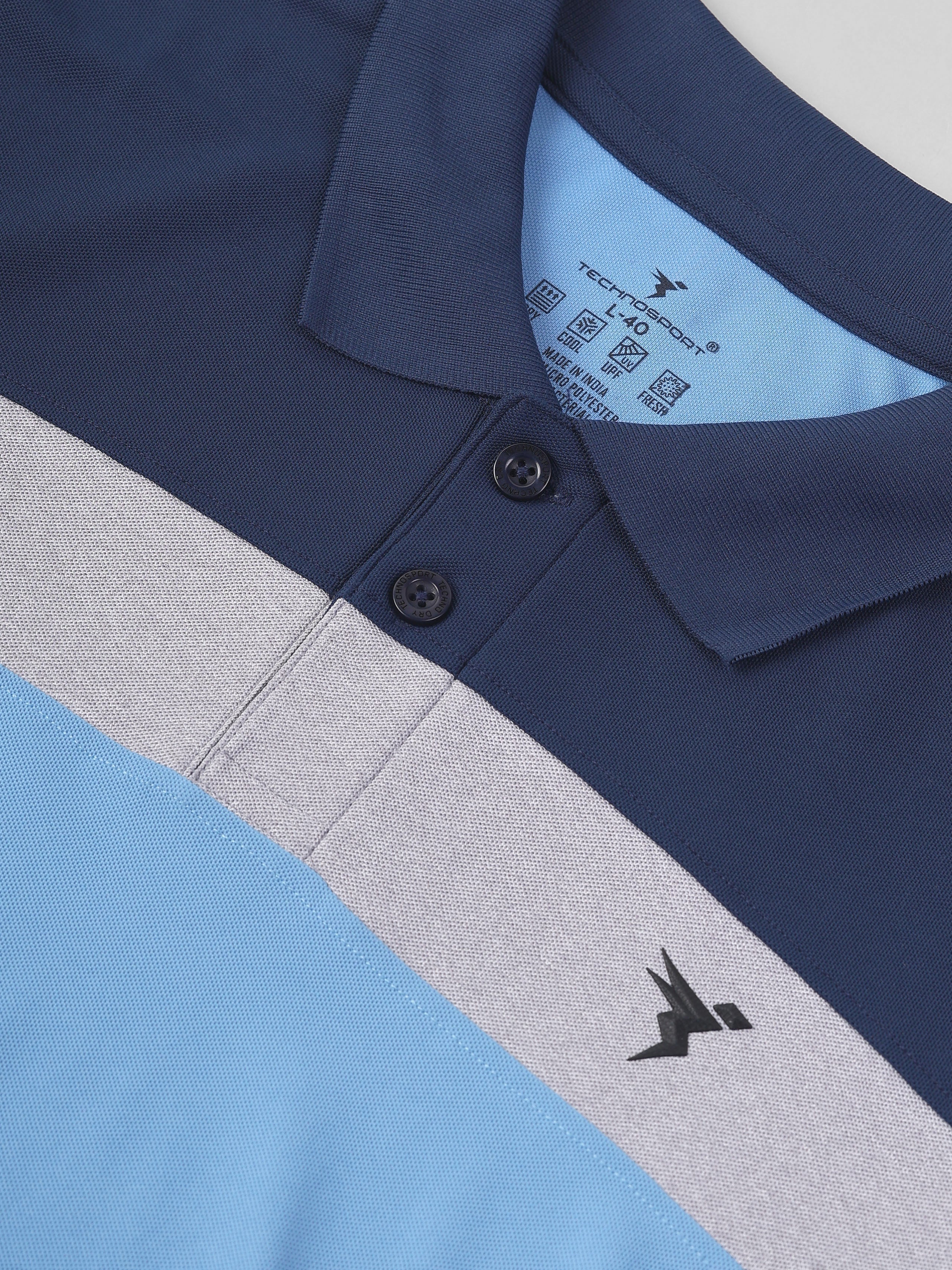 Men Colorblock Slim Fit Polo T-shirt with MATPIQ - Image 6