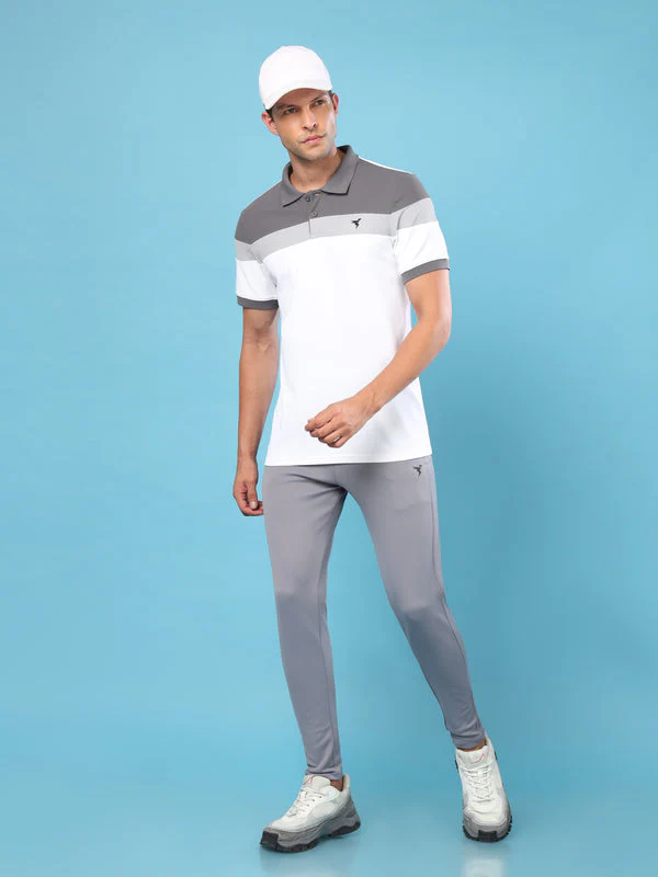 Men Colorblock Slim Fit Polo T-shirt with MATPIQ - Image 4