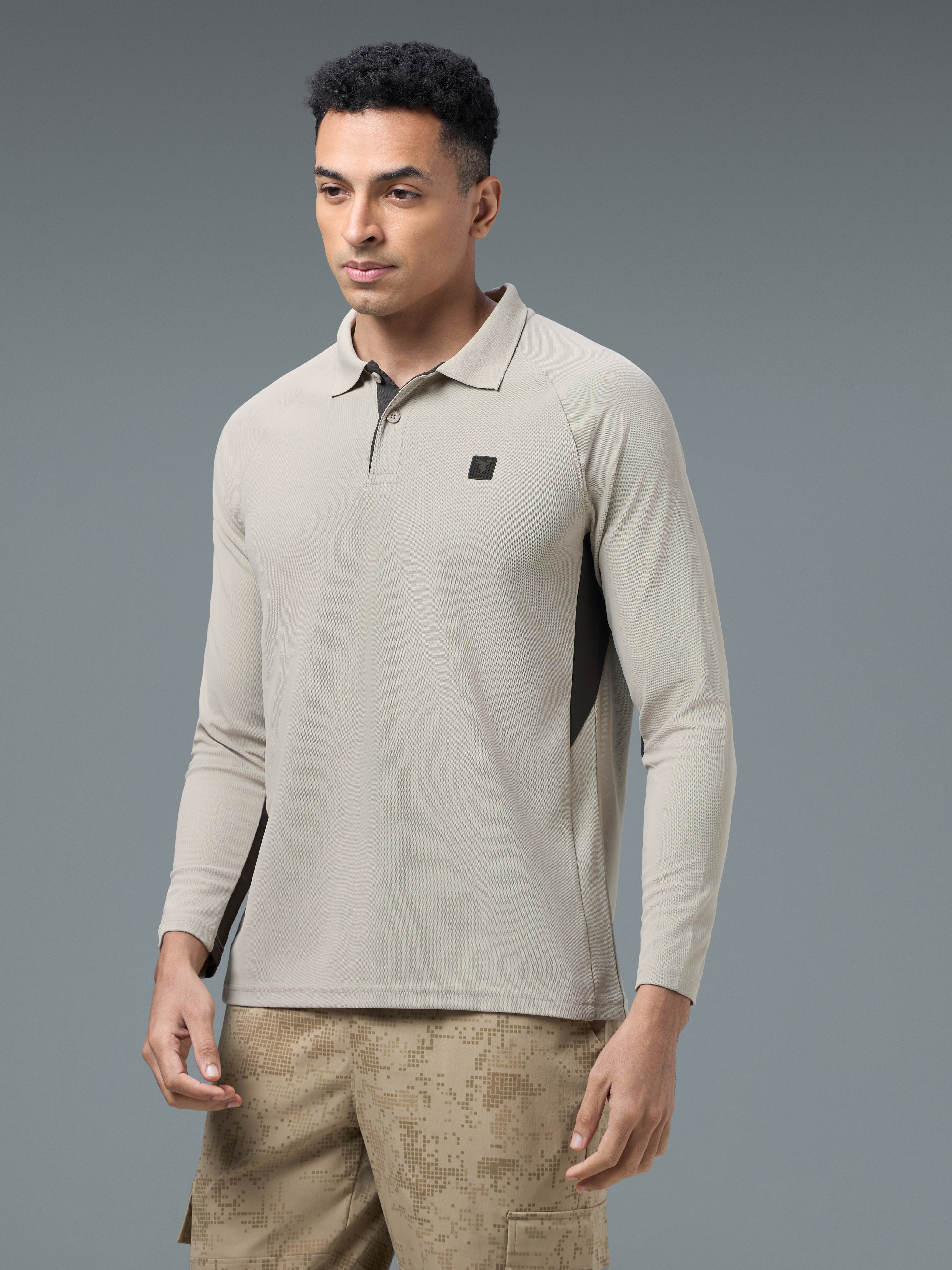 Men Colorblock Slim Fit Polo T-shirt with MATPIQ - Image 3