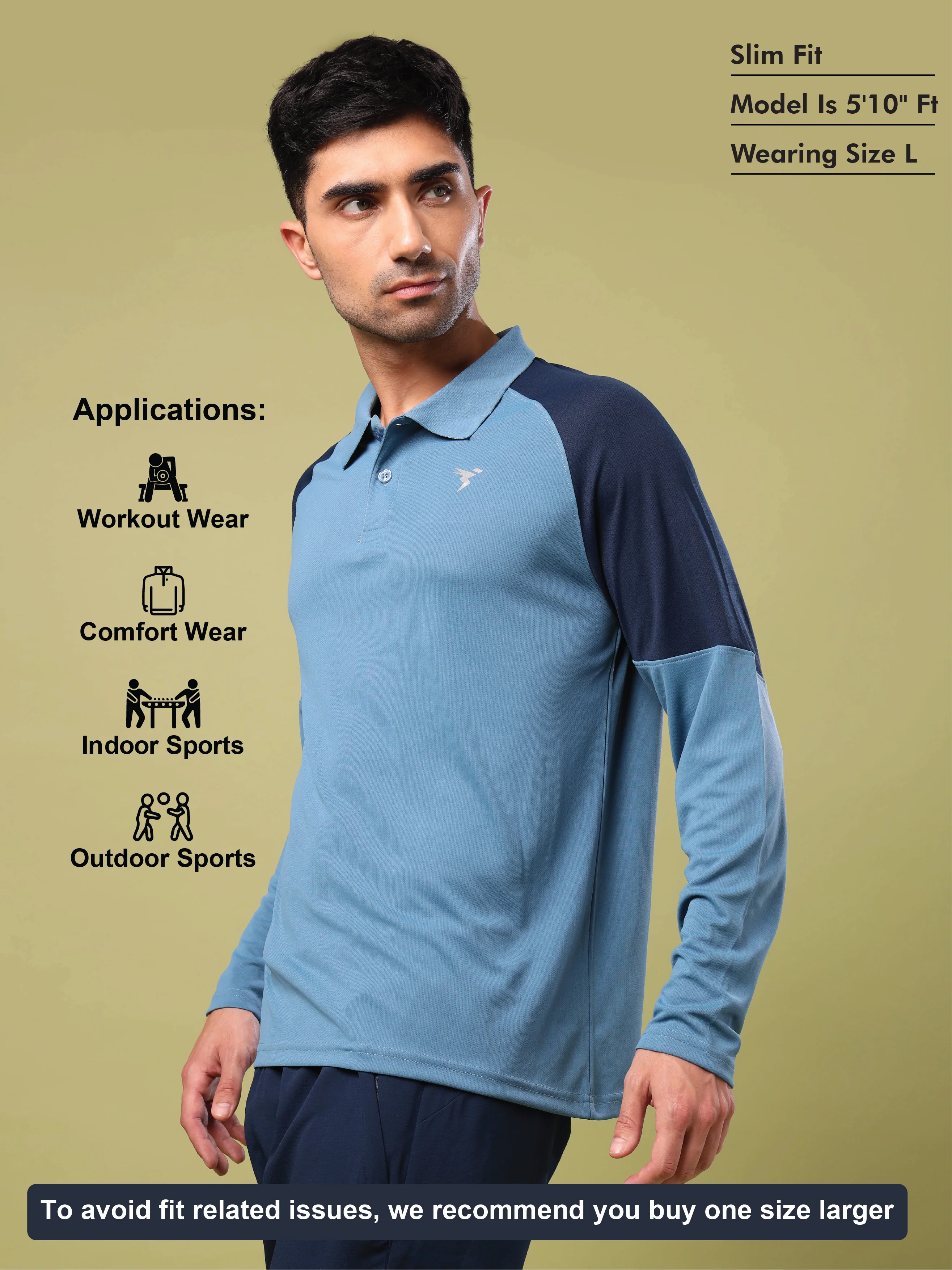 Men Colorblock Slim Fit Polo T-shirt with TECHNO COOL+ - Image 5