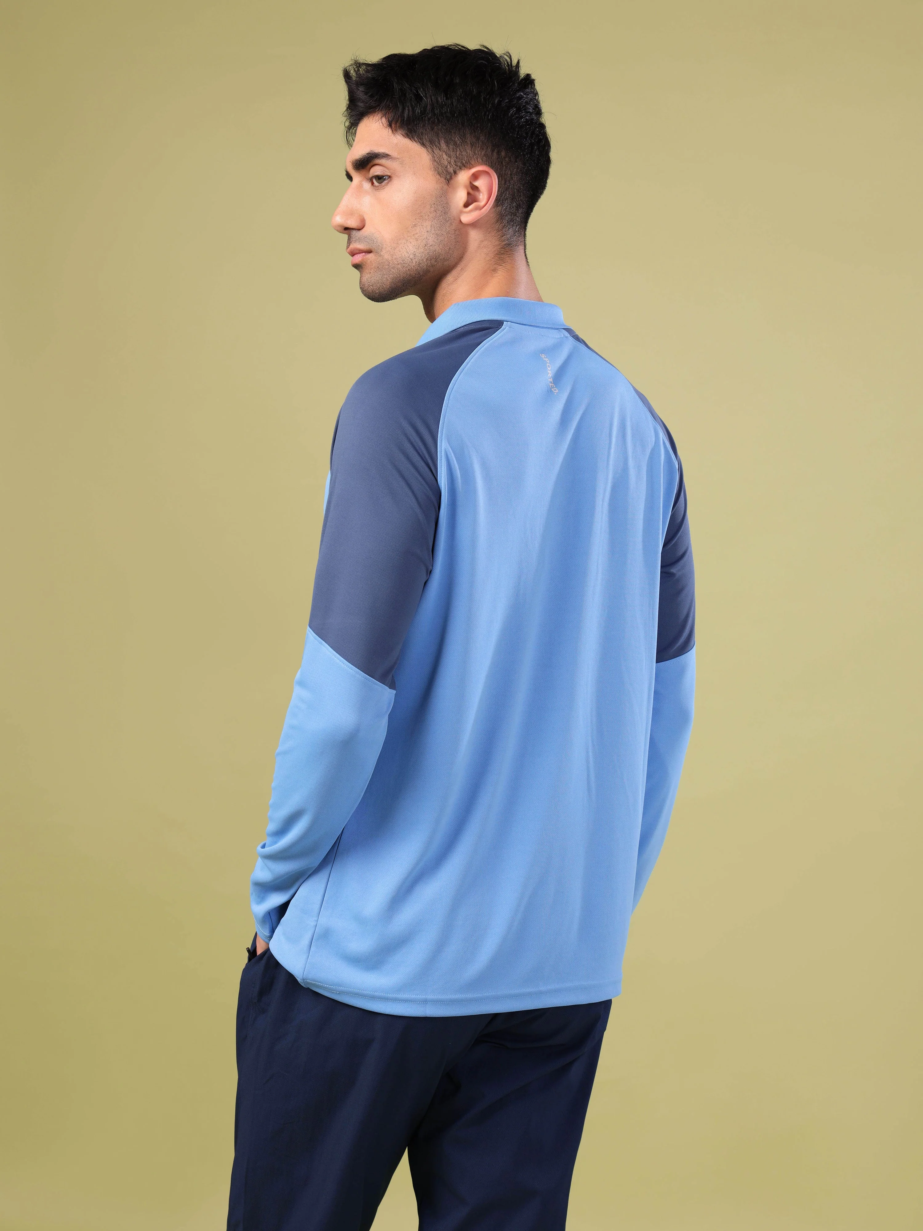 Men Colorblock Slim Fit Polo T-shirt with TECHNO COOL+ - Image 2