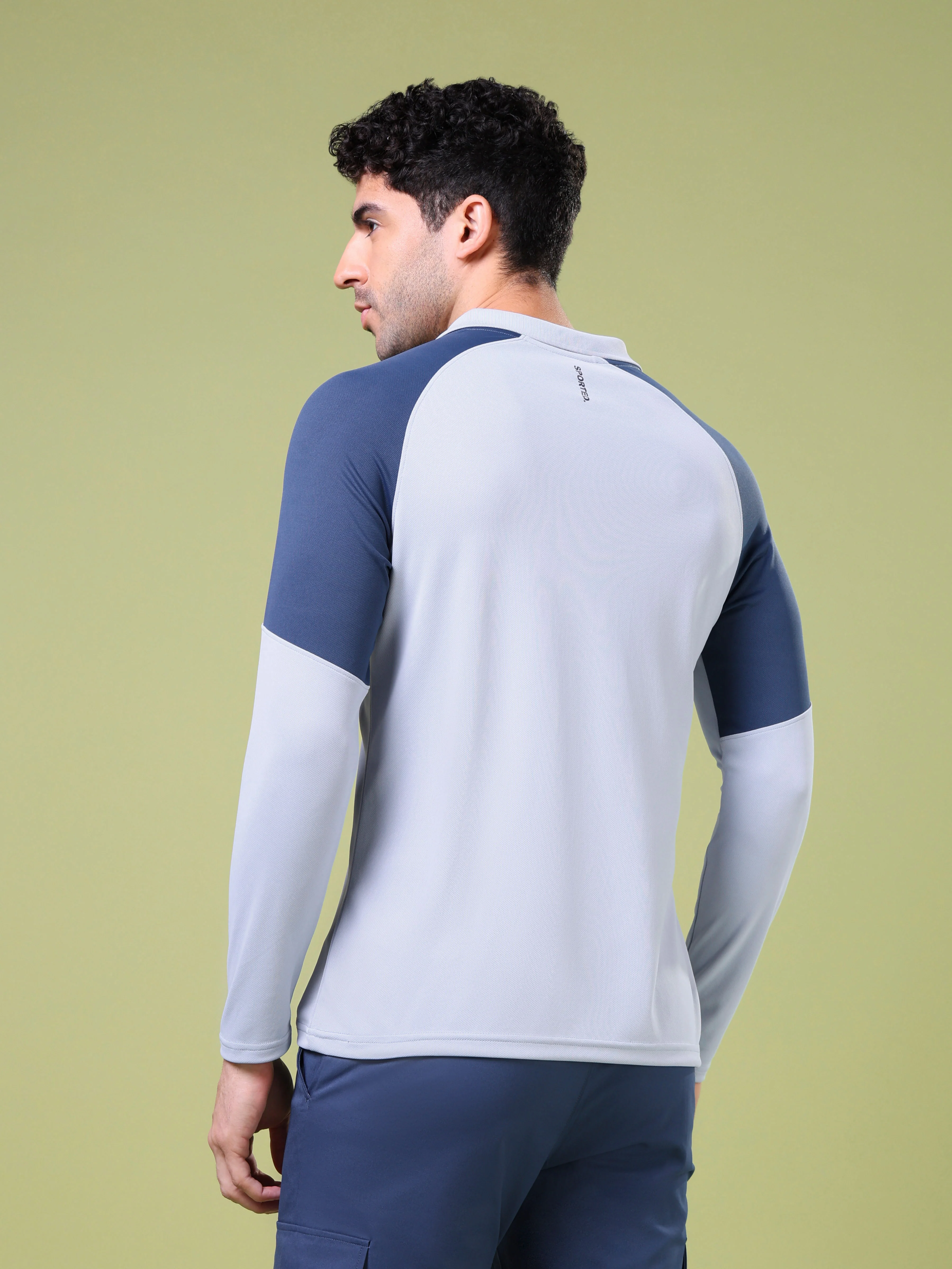 Men Colorblock Slim Fit Polo T-shirt with TECHNO COOL+ - Image 3