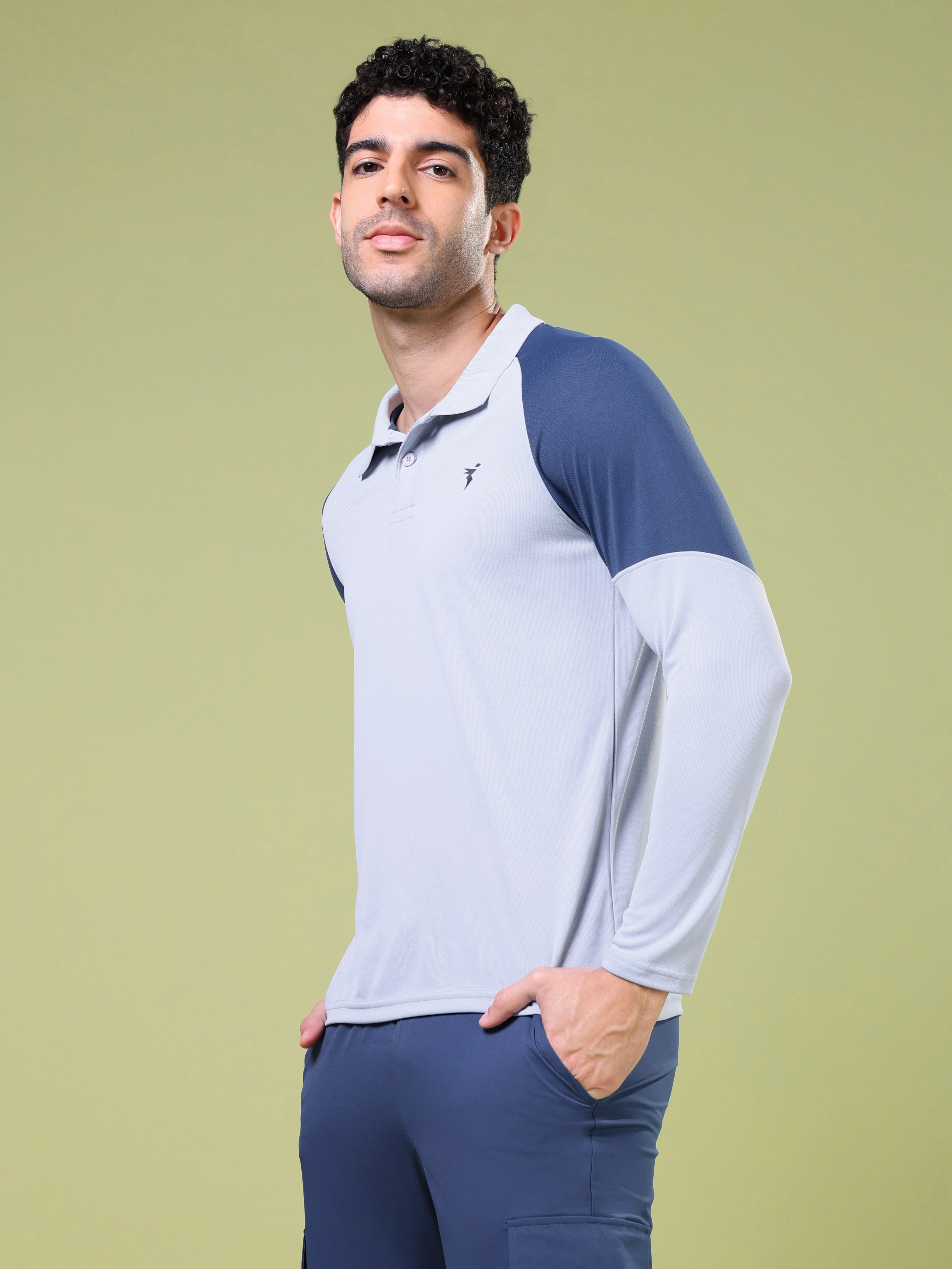 Men Colorblock Slim Fit Polo T-shirt with TECHNO COOL+ - Image 4
