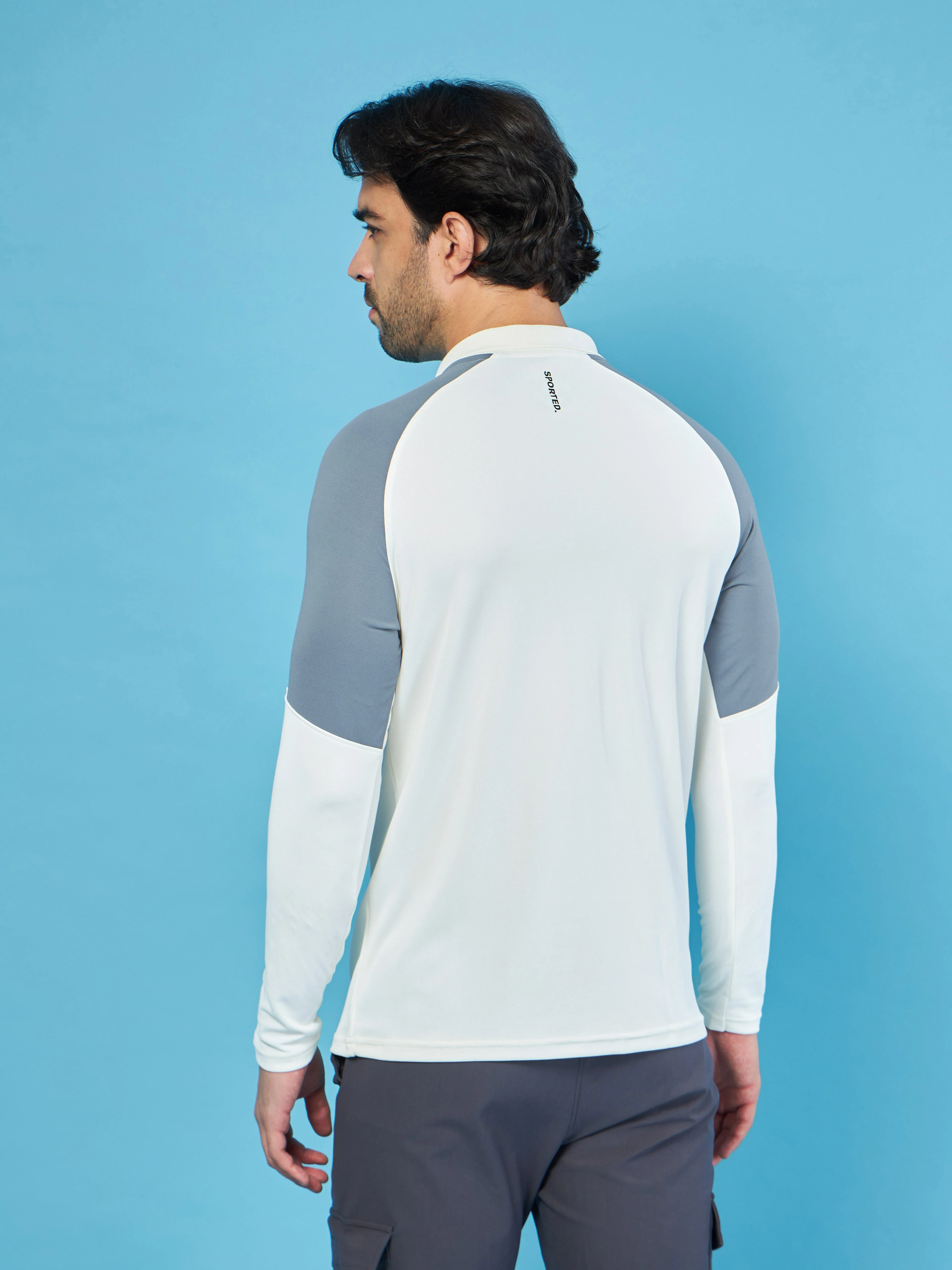 Men Colorblock Slim Fit Polo T-shirt with TECHNO COOL+ - Image 2