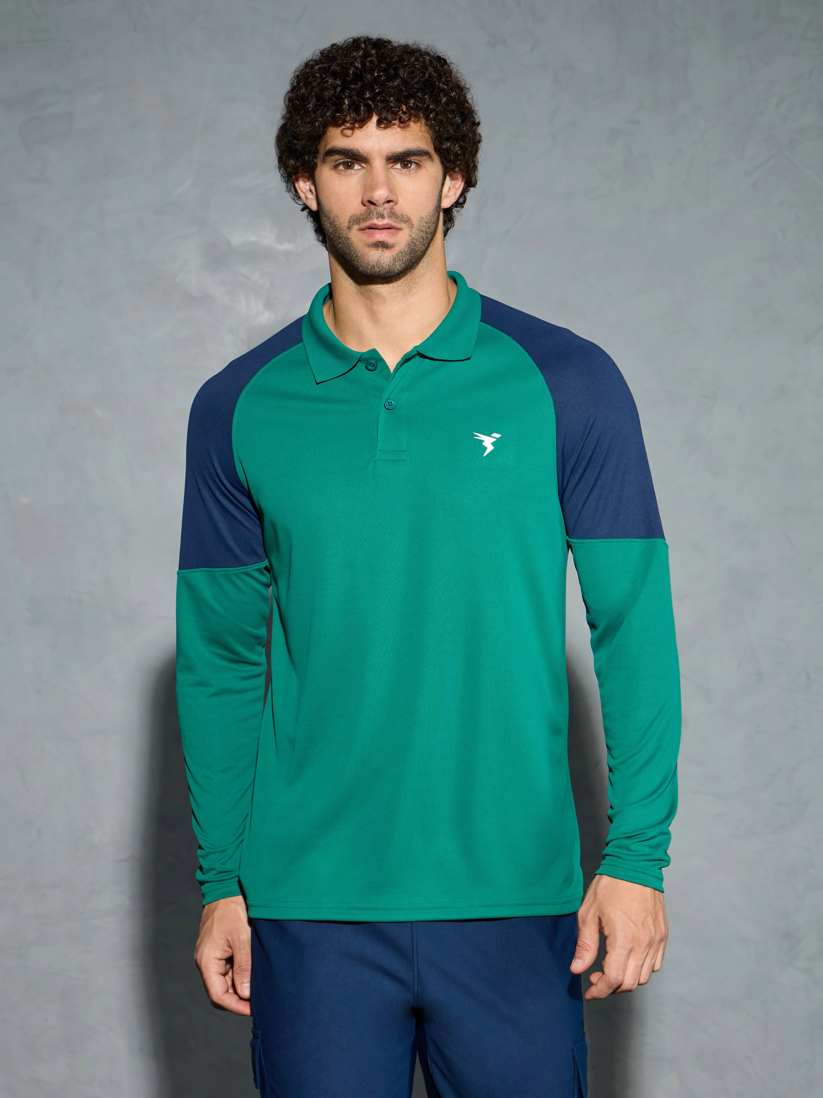 Men Colorblock Slim Fit Polo T-shirt with TECHNO COOL+ - Image 2