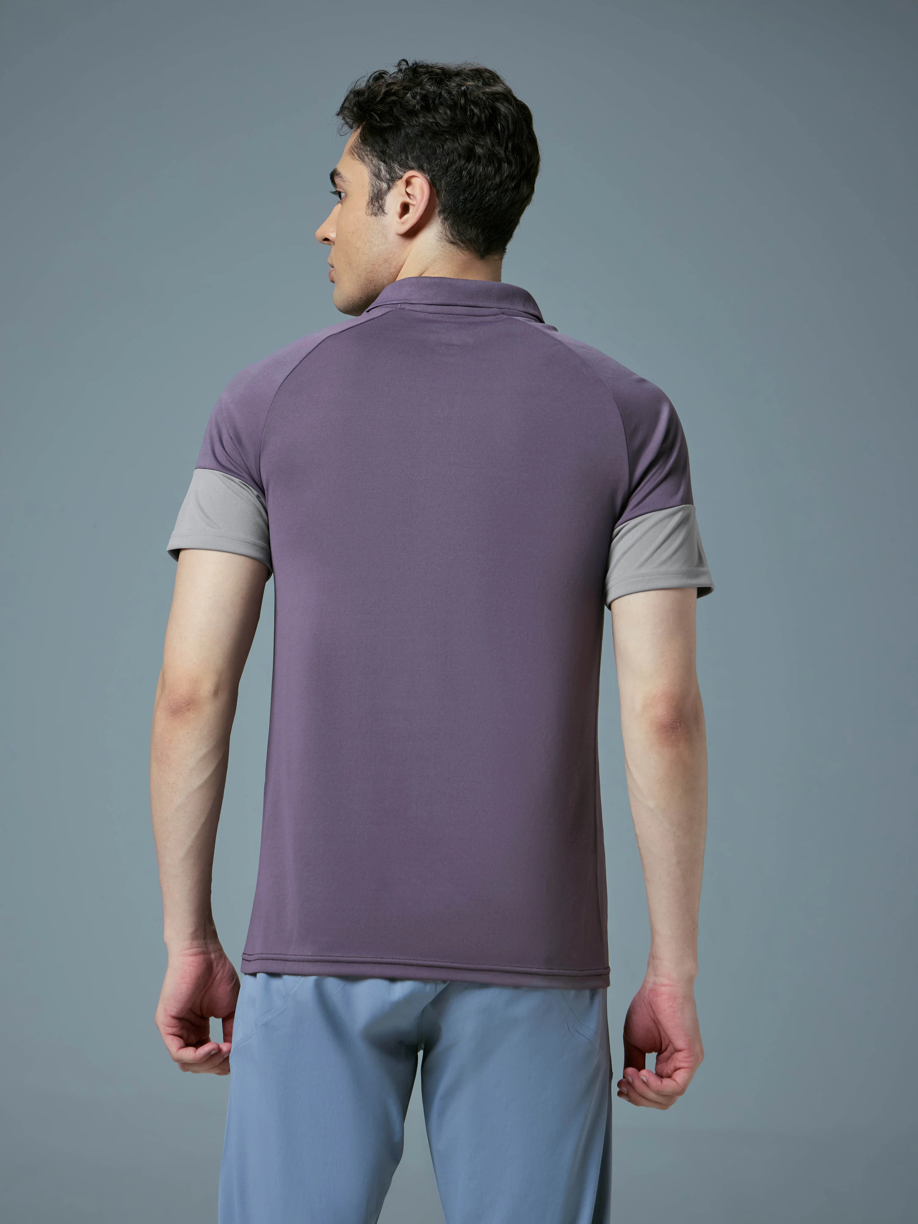Men Colorblock Slim Fit Polo T-shirt with TECHNO COOL+ - Image 3
