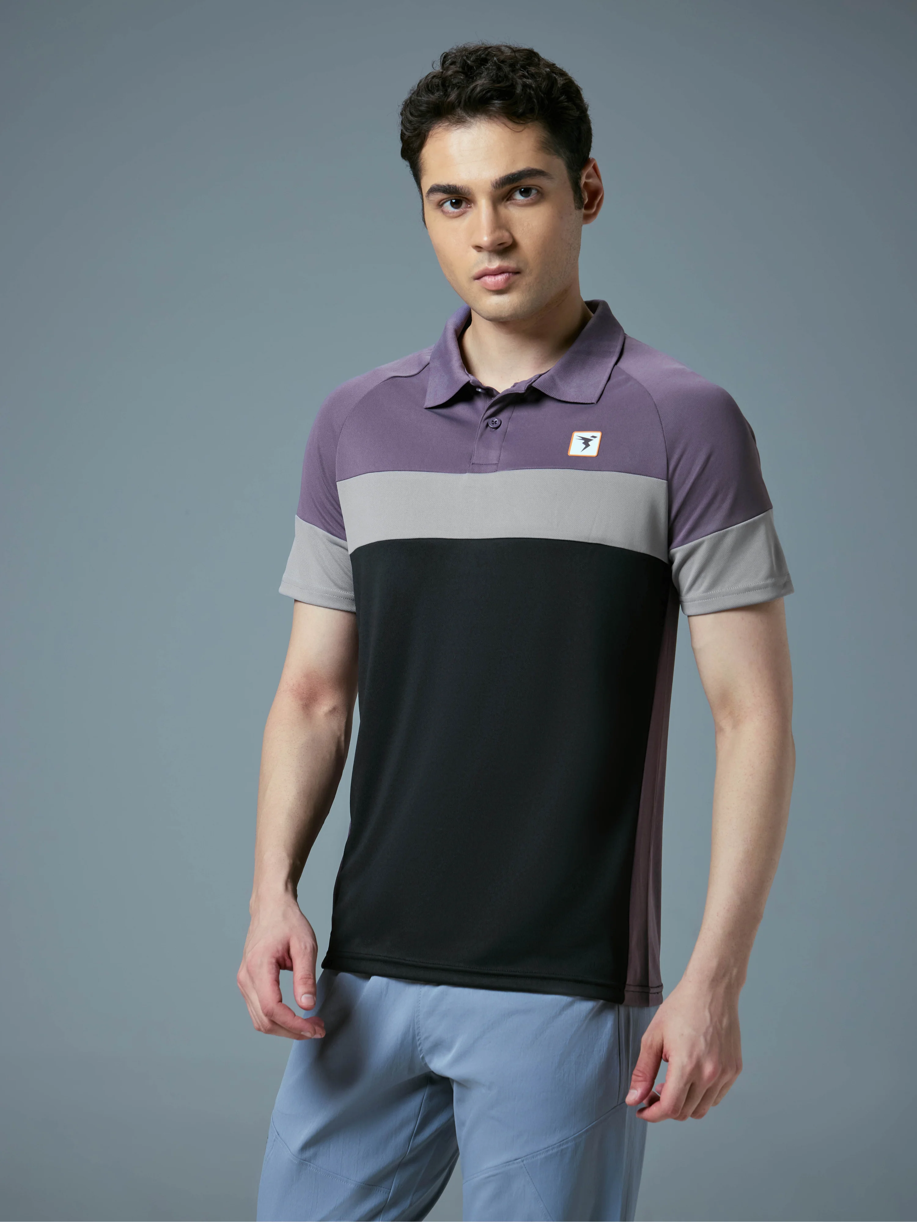 Men Colorblock Slim Fit Polo T-shirt with TECHNO COOL+ - Image 4