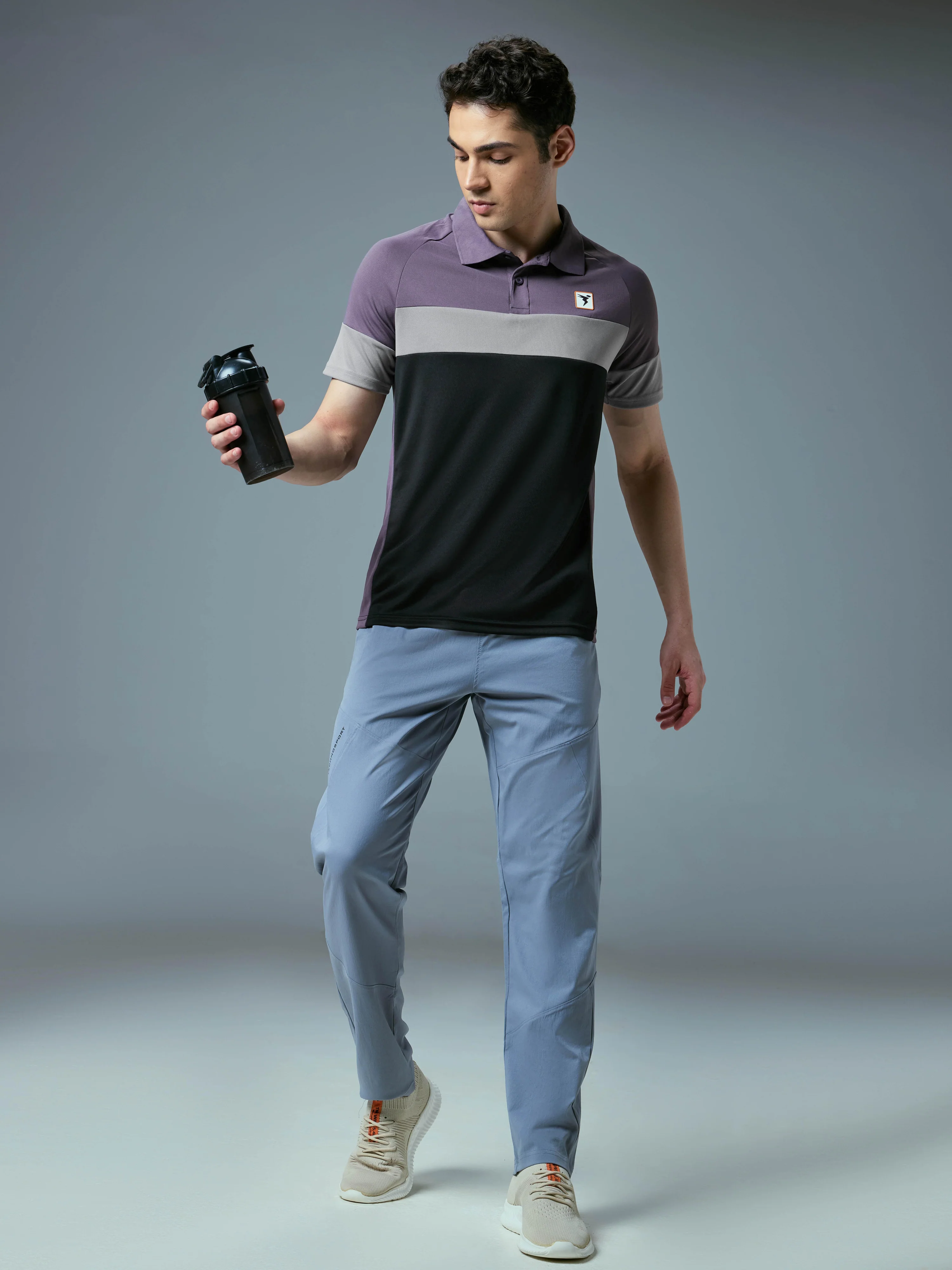 Men Colorblock Slim Fit Polo T-shirt with TECHNO COOL+ - Image 5