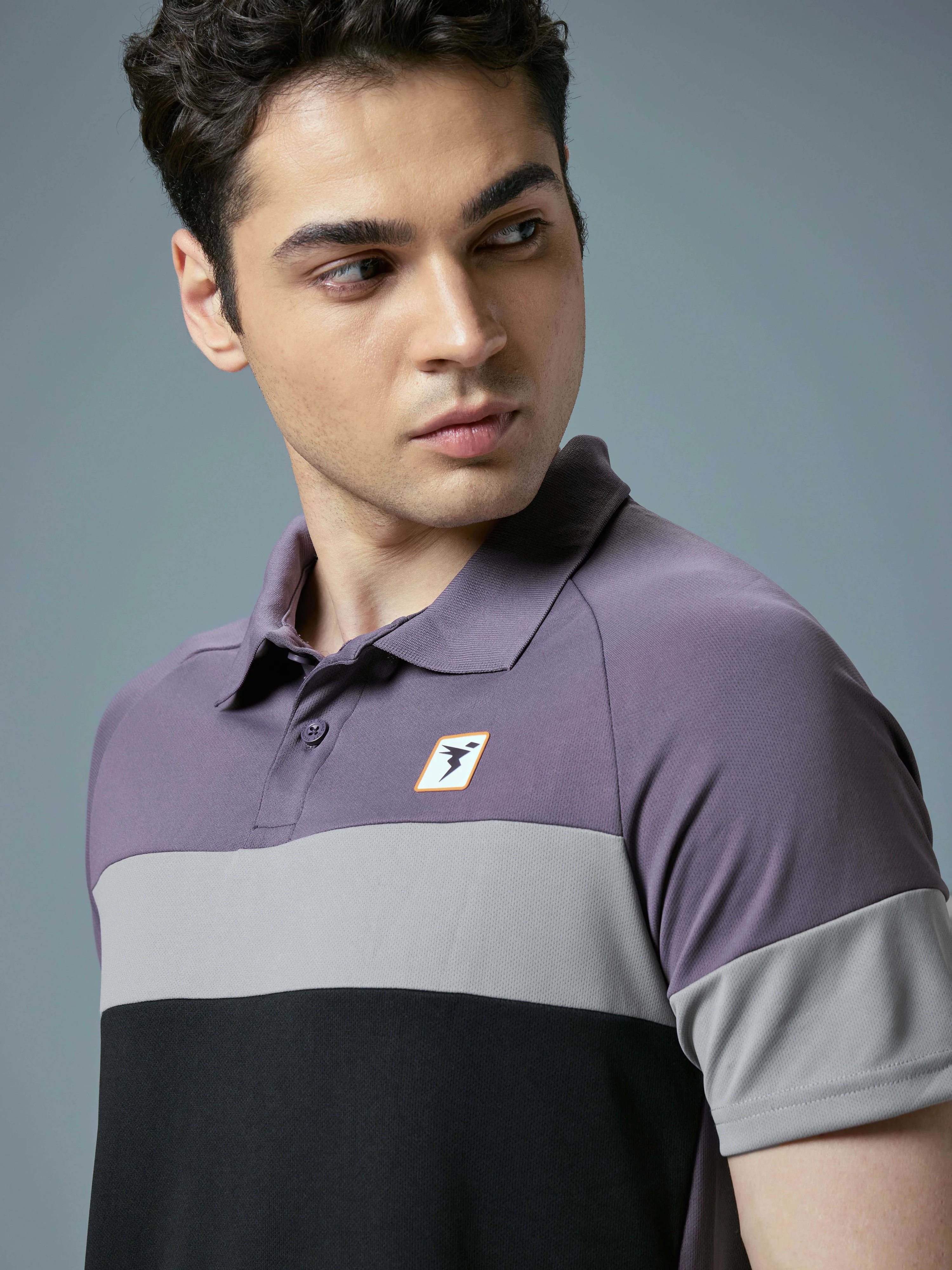 Men Colorblock Slim Fit Polo T-shirt with TECHNO COOL+ - Image 6