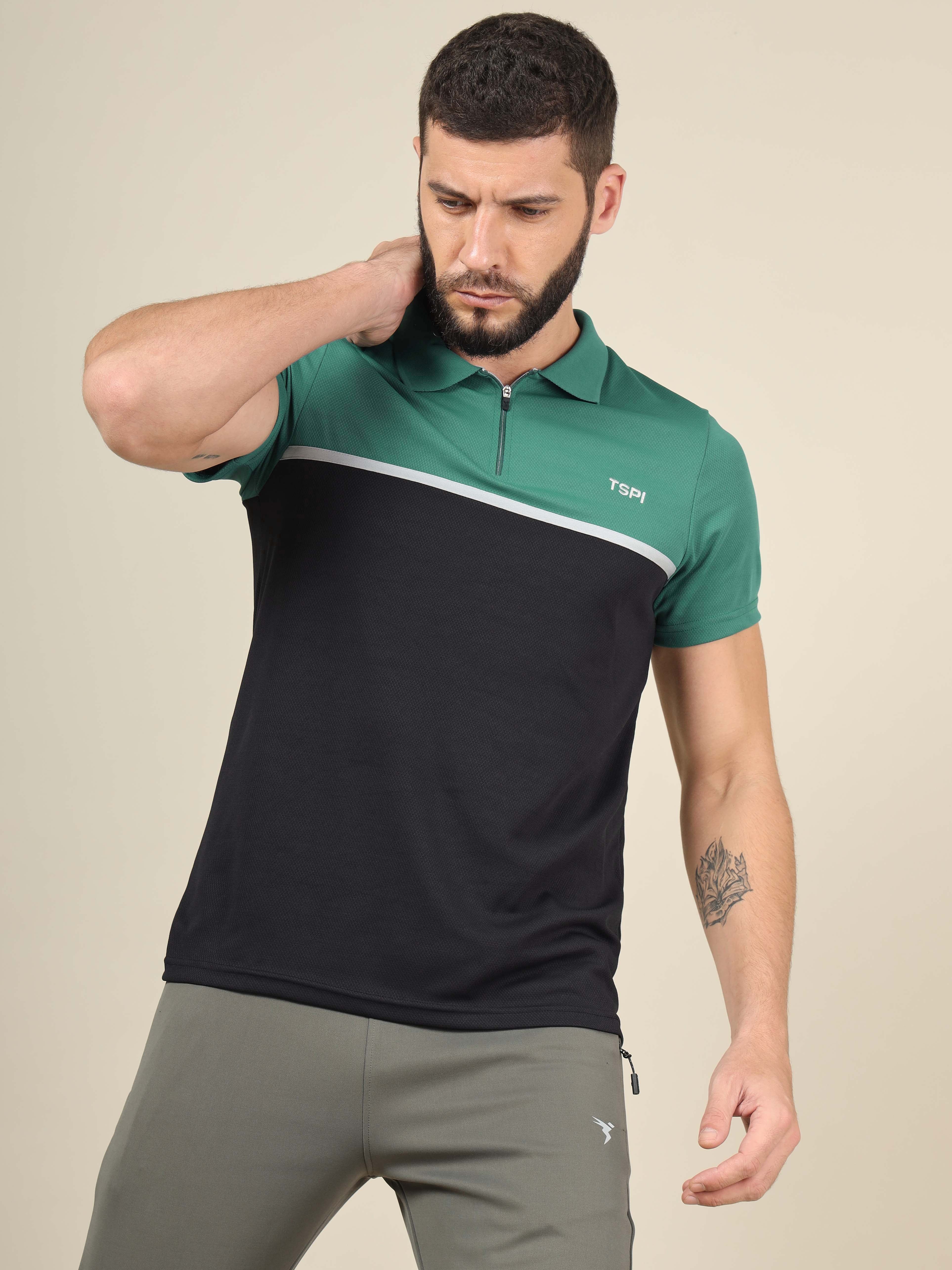 Men Colorblock Slim Fit Polo T-shirt with TECHNO COOL+ (Pack of 2) - Image 2