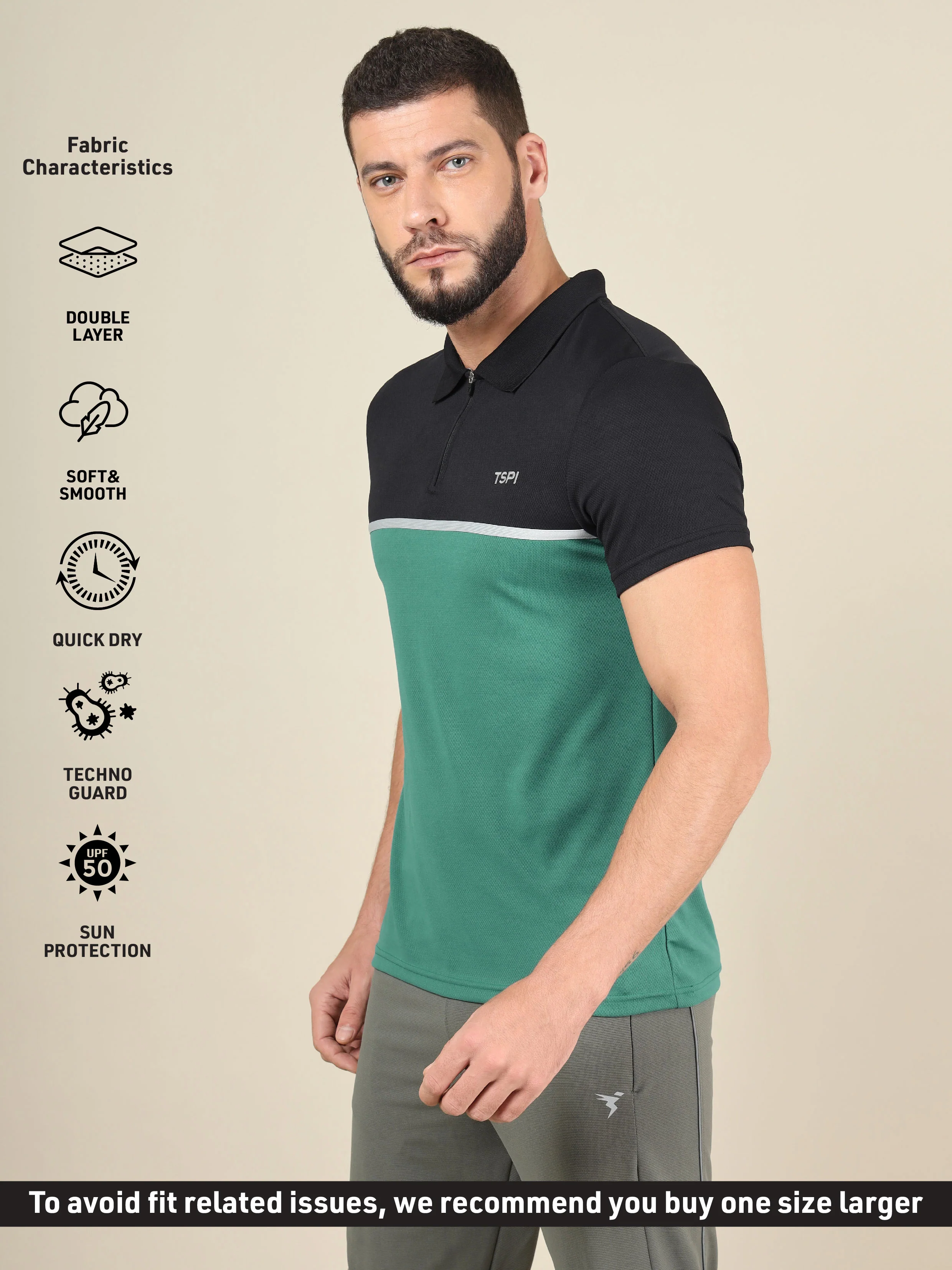 Men Colorblock Slim Fit Polo T-shirt with TECHNO COOL+ (Pack of 2) - Image 5