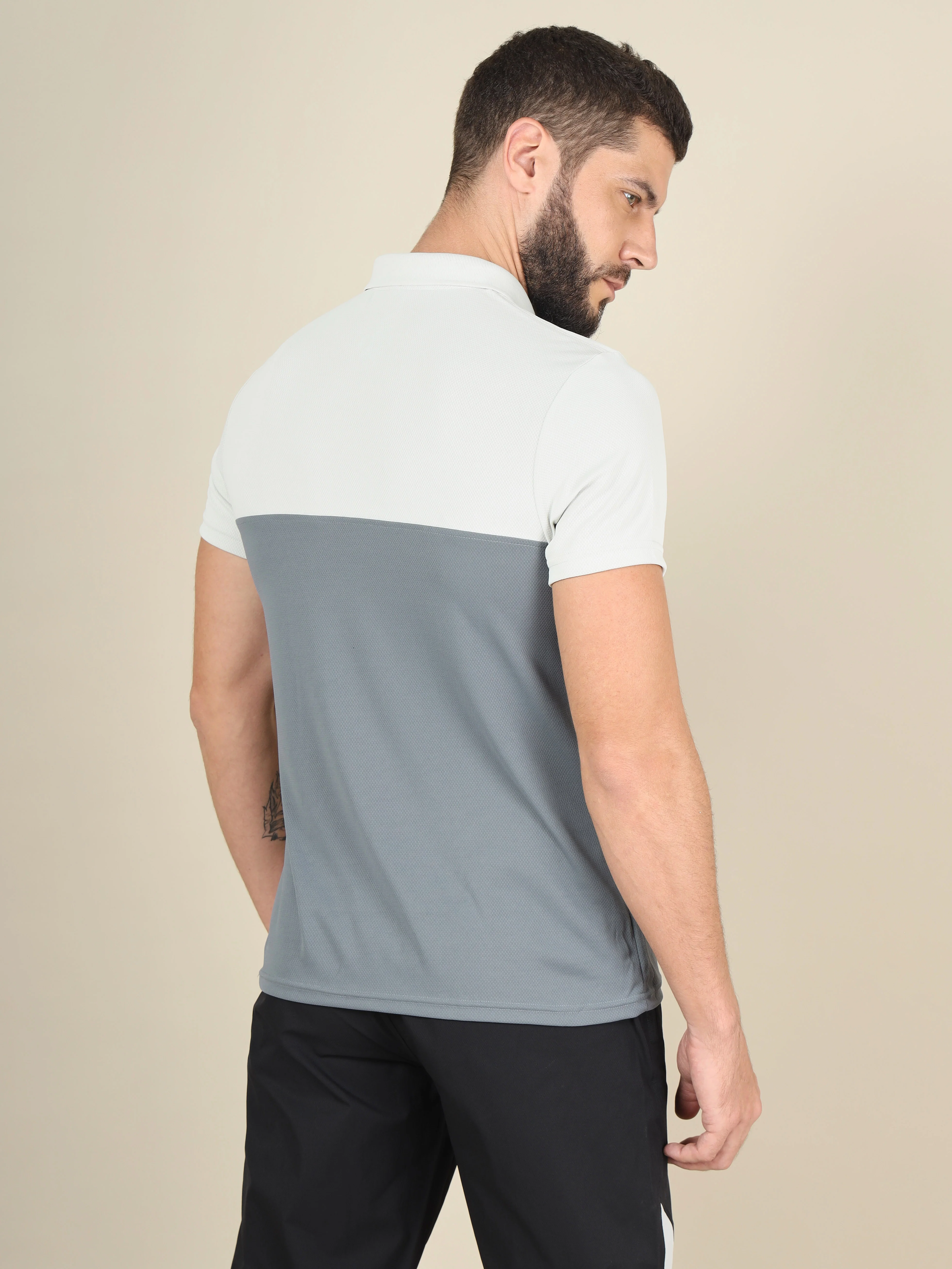 Men Colorblock Slim Fit Polo T-shirt with TECHNO COOL+ (Pack of 2) - Image 4