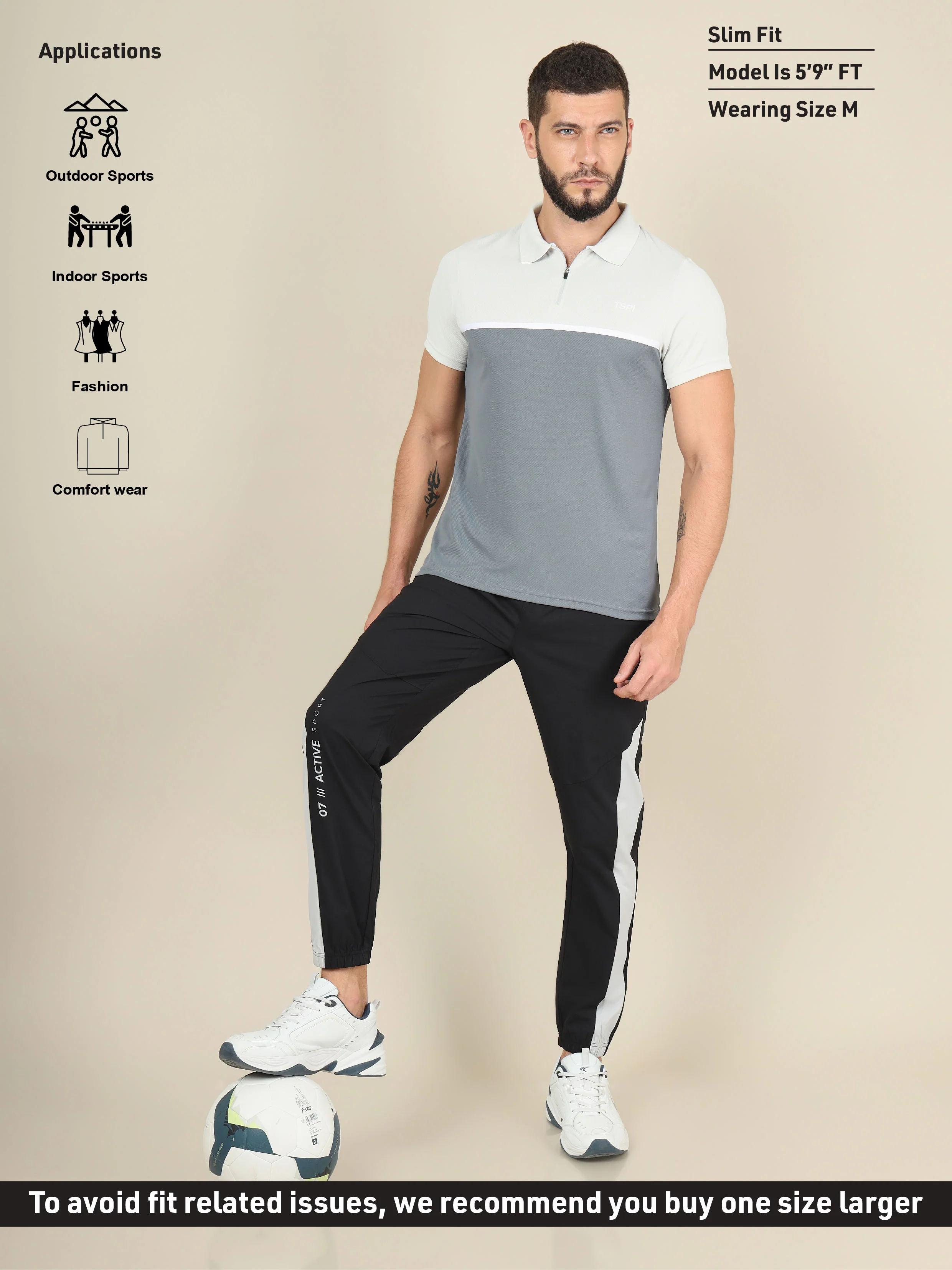 Men Colorblock Slim Fit Polo T-shirt with TECHNO COOL+ (Pack of 2) - Image 6