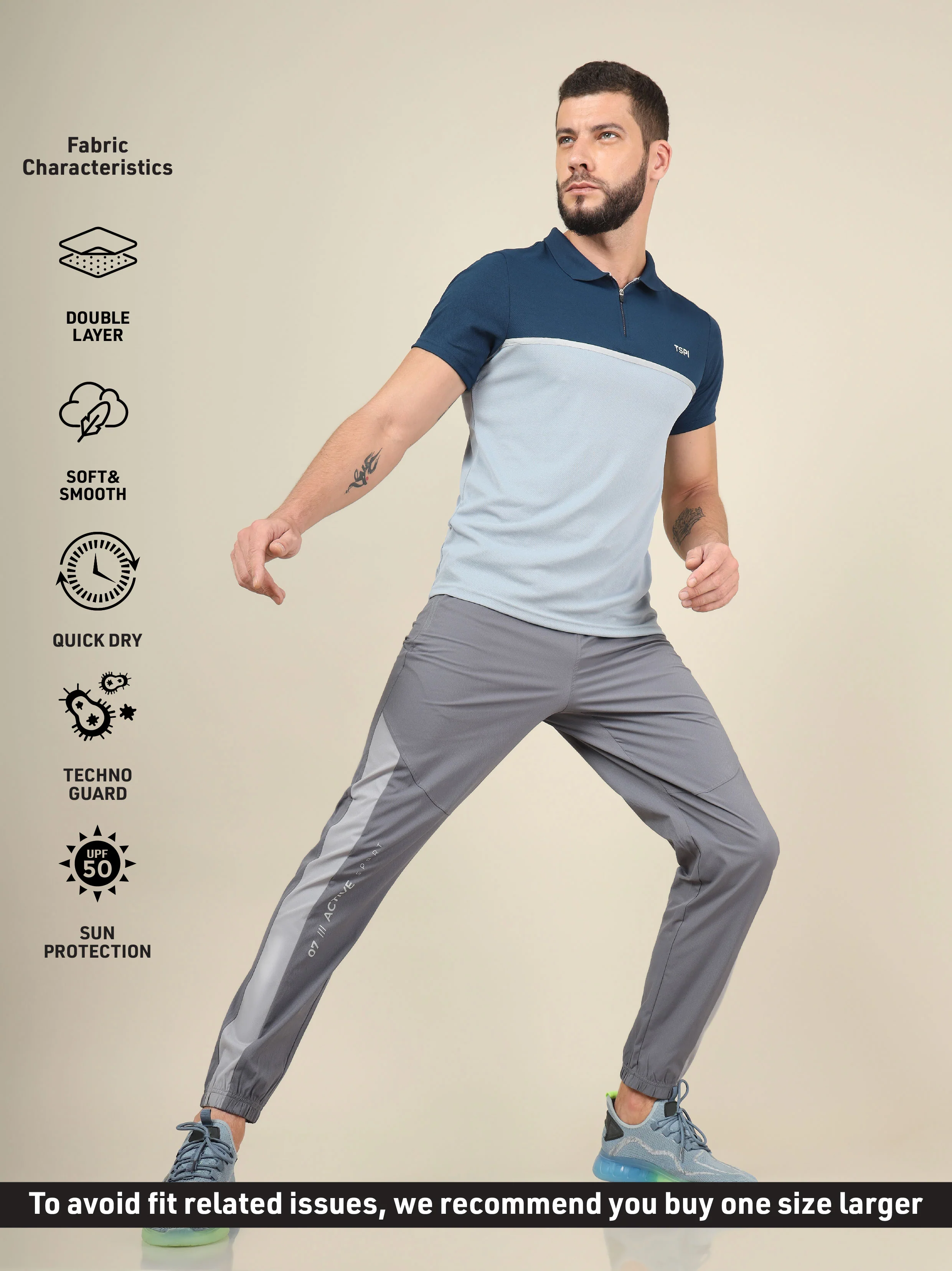 Men Colorblock Slim Fit Polo T-shirt with TECHNO COOL+ (Pack of 2) - Image 6