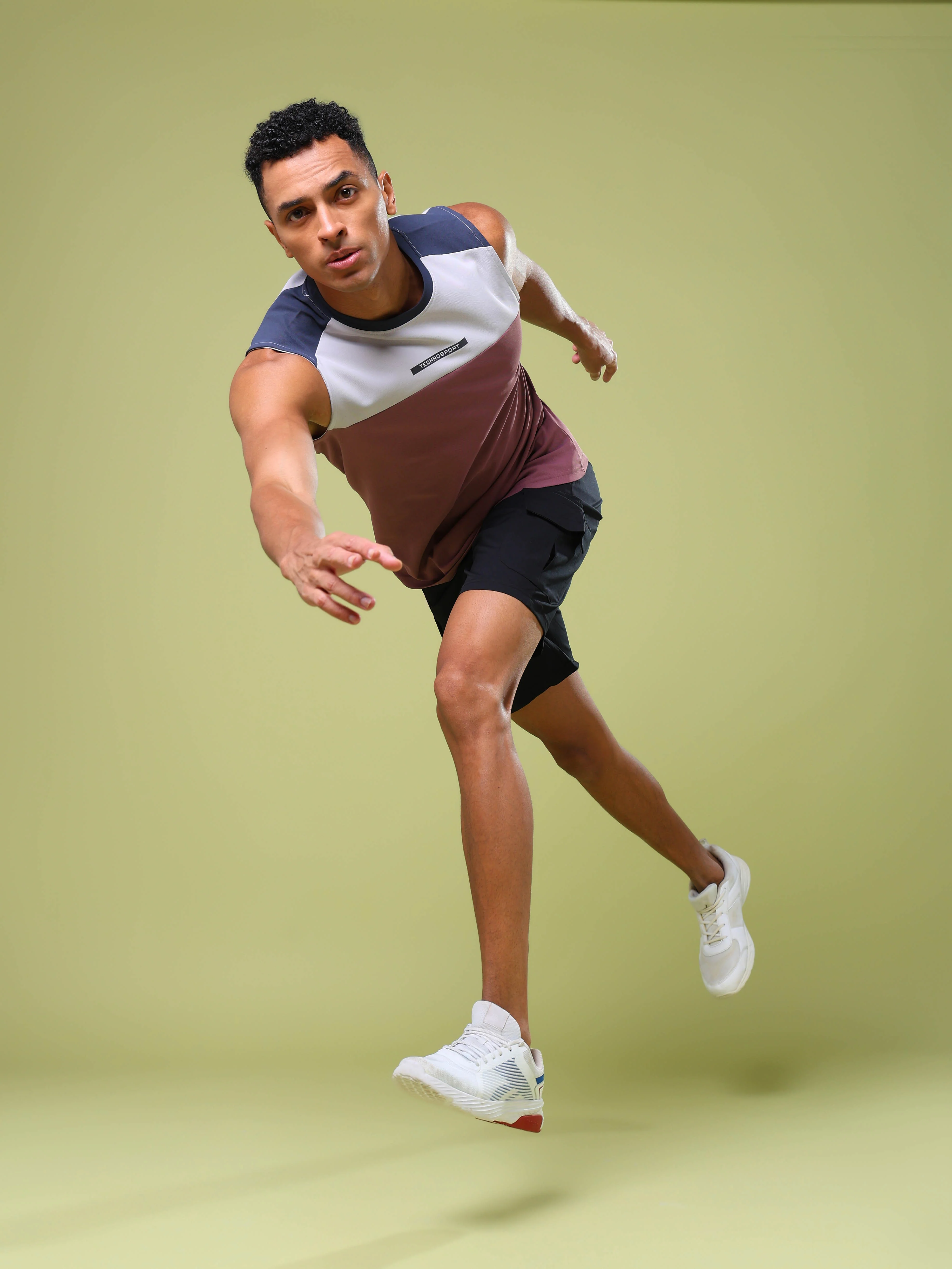 Men Colorblock Slim Fit Round Neck Sports Innerwear Vest with MATPIQ - Image 5