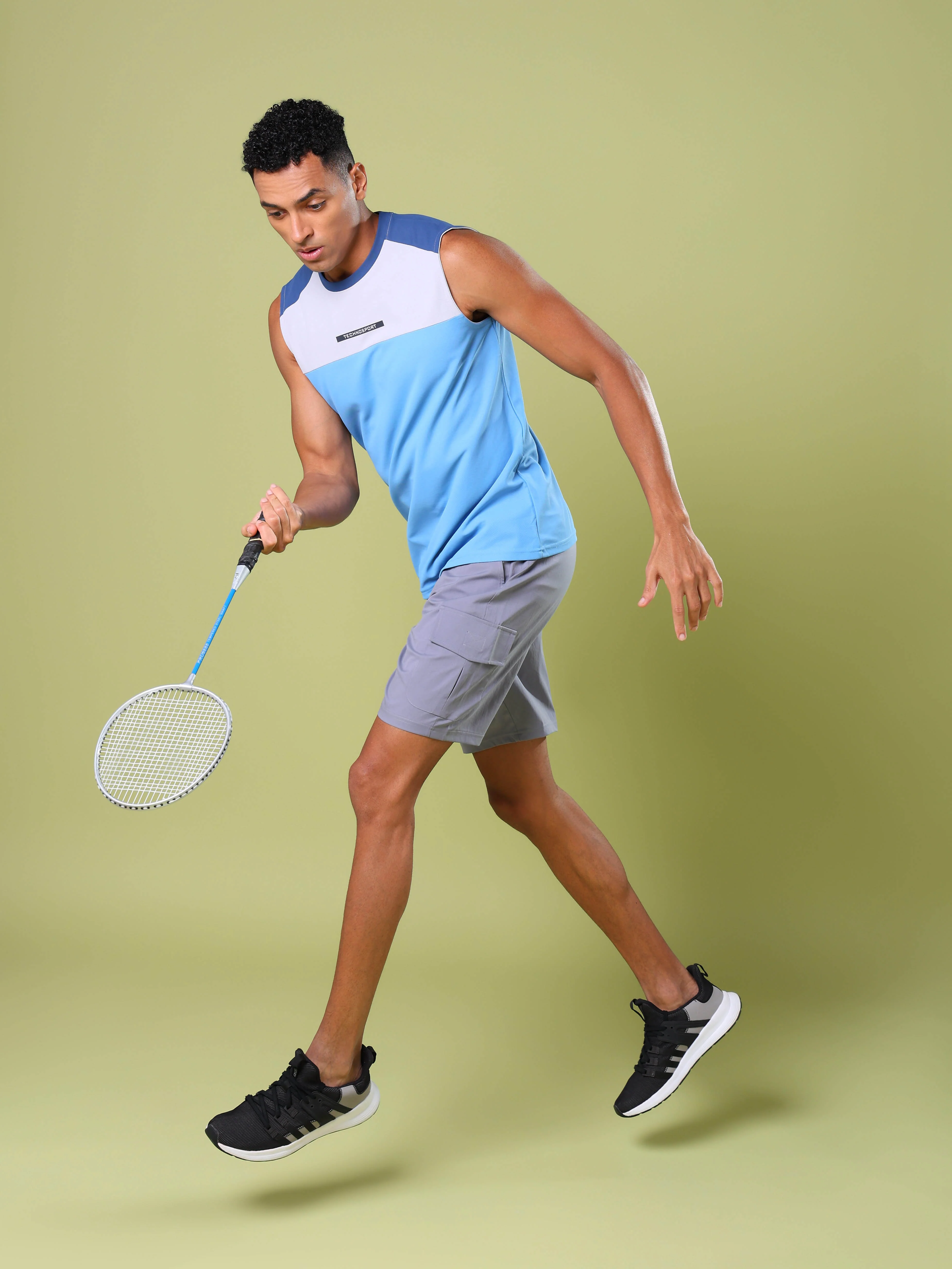 Men Colorblock Slim Fit Round Neck Sports Innerwear Vest with MATPIQ - Image 5