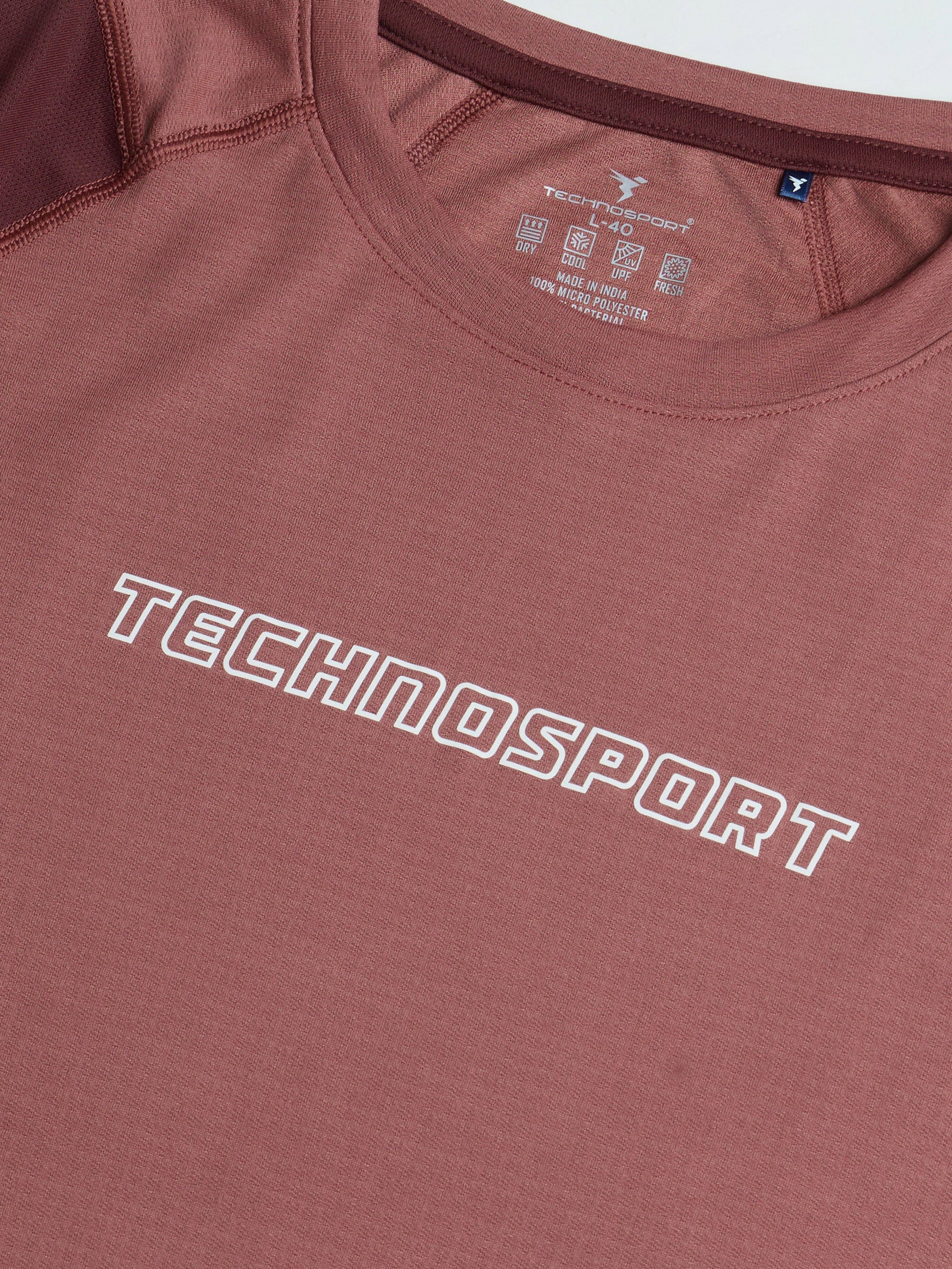Men Colorblock Slim Fit Round Neck Sports T-shirt with TECHNOCOOL+ - Image 8