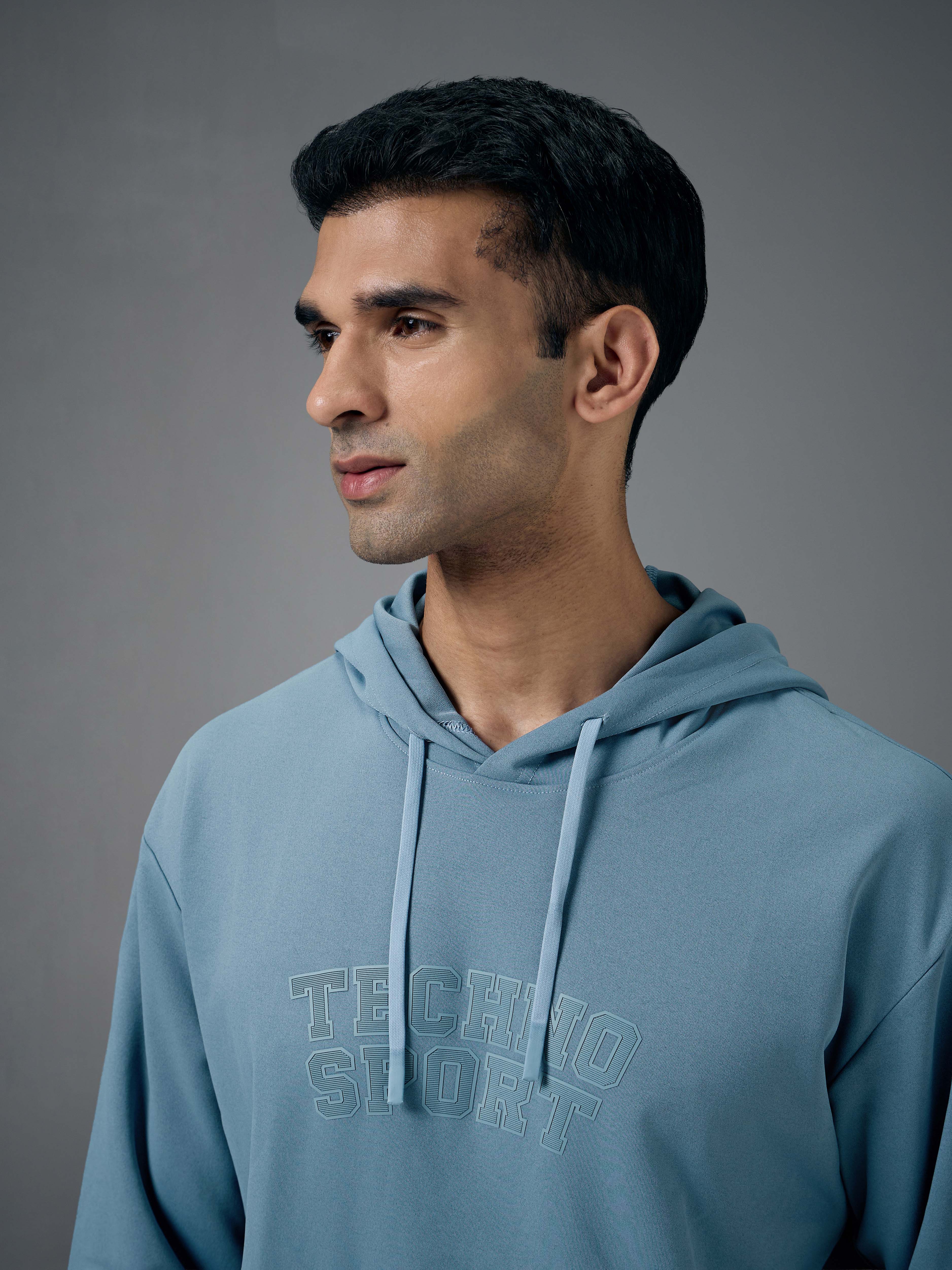Men Hooded Slim Fit Printed Sweatshirt with ELASTOPLUS - Image 6