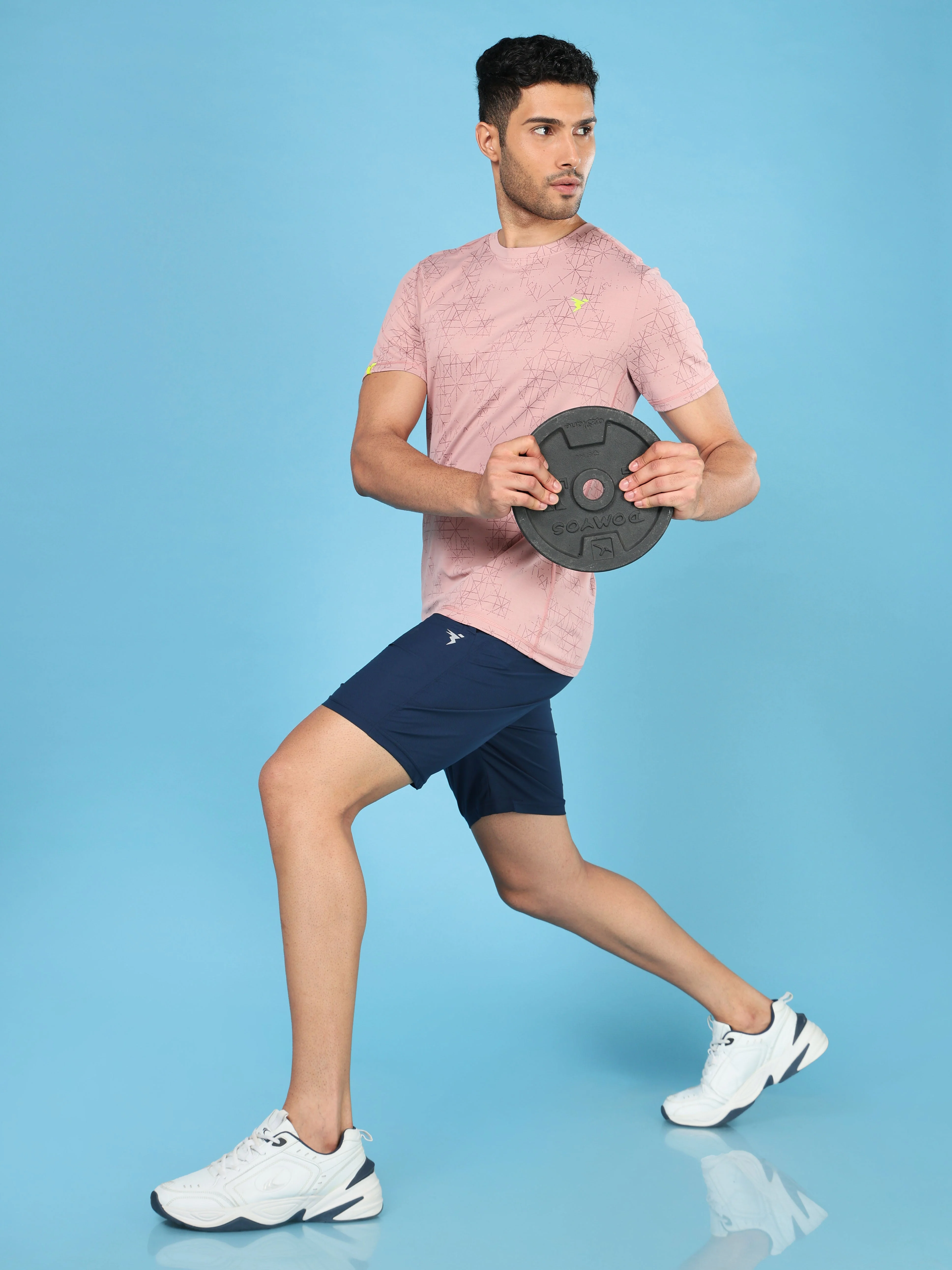 Men Jacquard Slim Fit Crew Neck T-shirt with DOUBLE COOL - Image 5