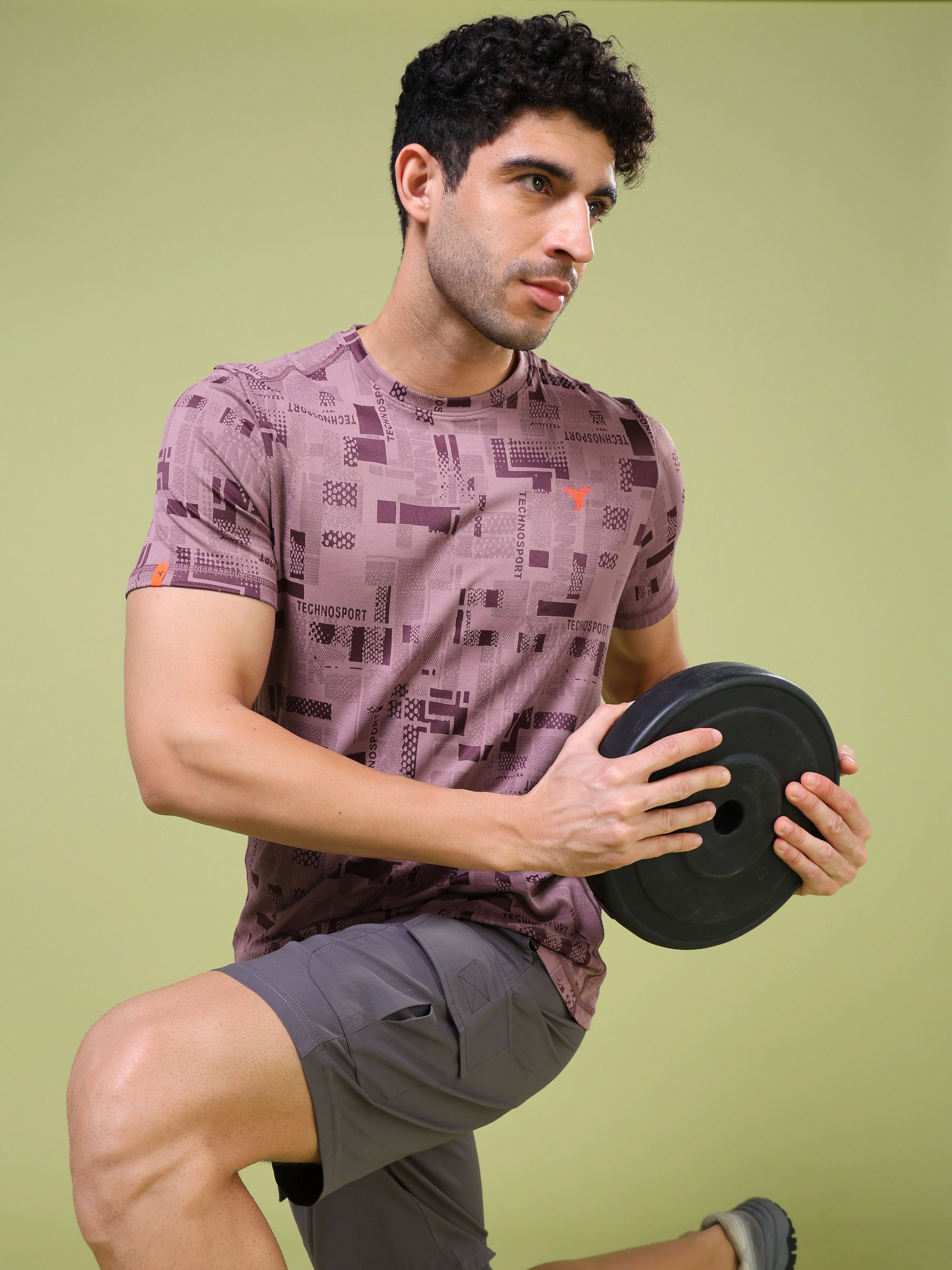 Men Jacquard Slim Fit Crew Neck T-shirt with DOUBLE COOL - Image 5