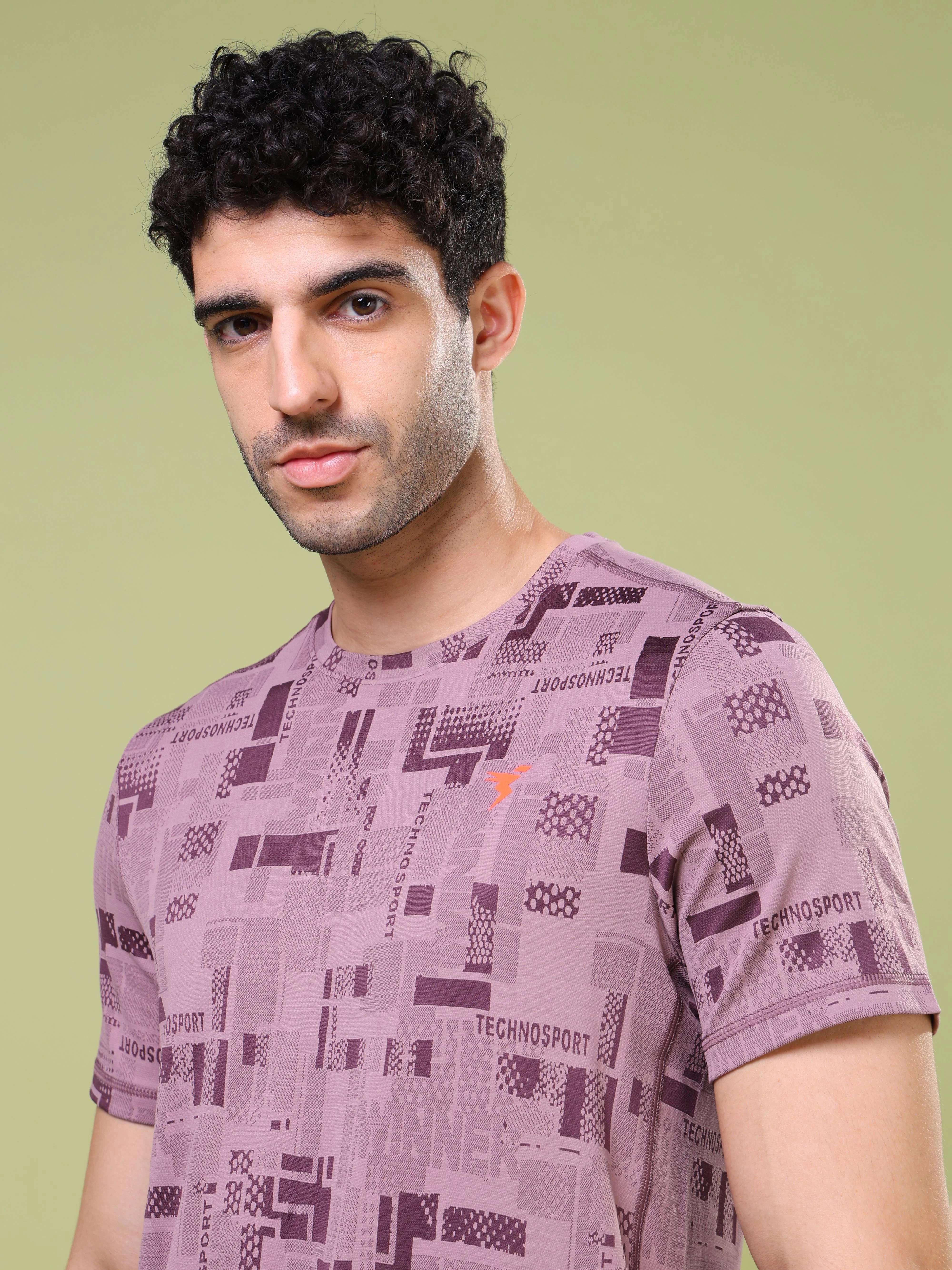 Men Jacquard Slim Fit Crew Neck T-shirt with DOUBLE COOL - Image 7