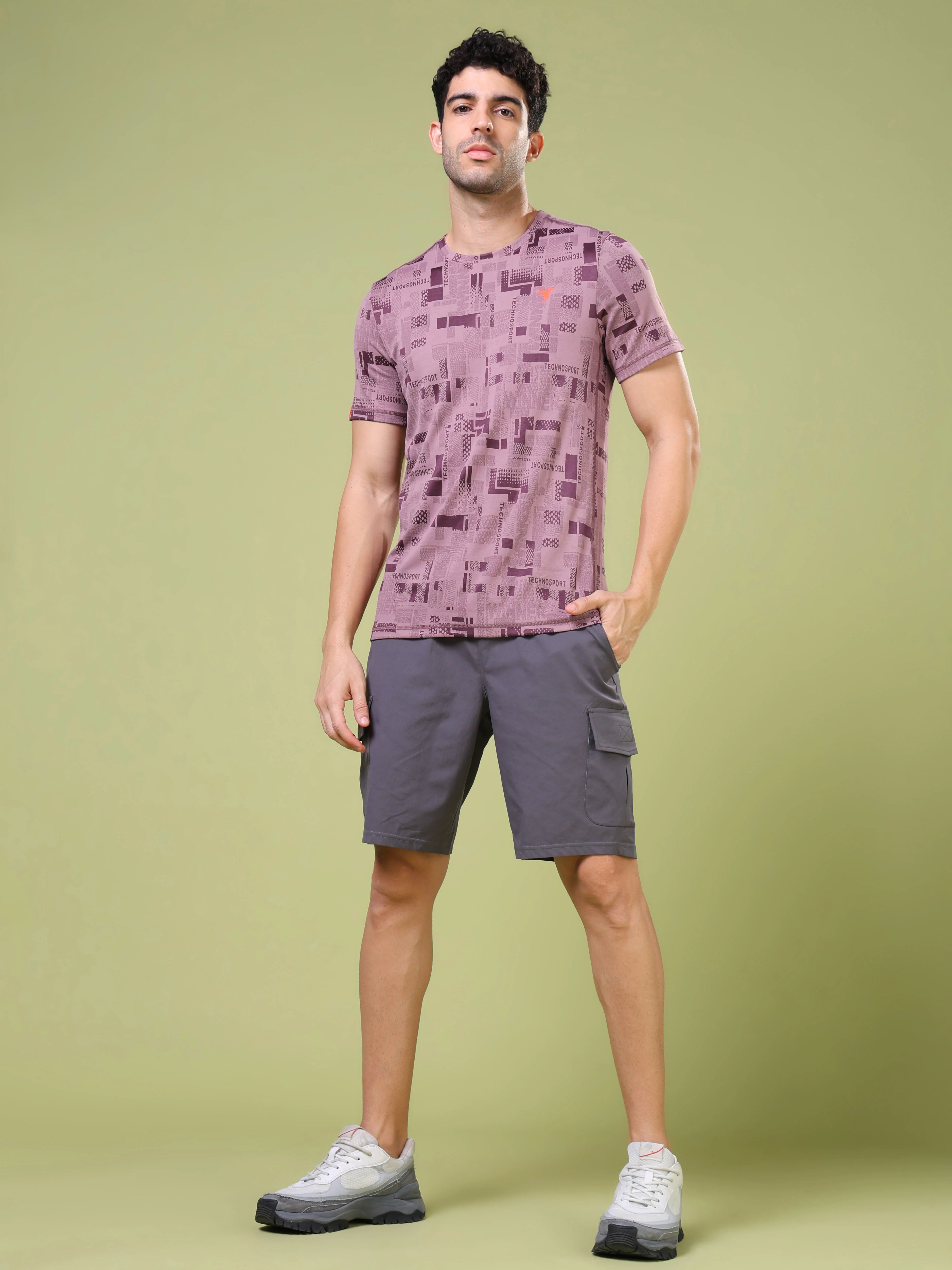 Men Jacquard Slim Fit Crew Neck T-shirt with DOUBLE COOL - Image 9