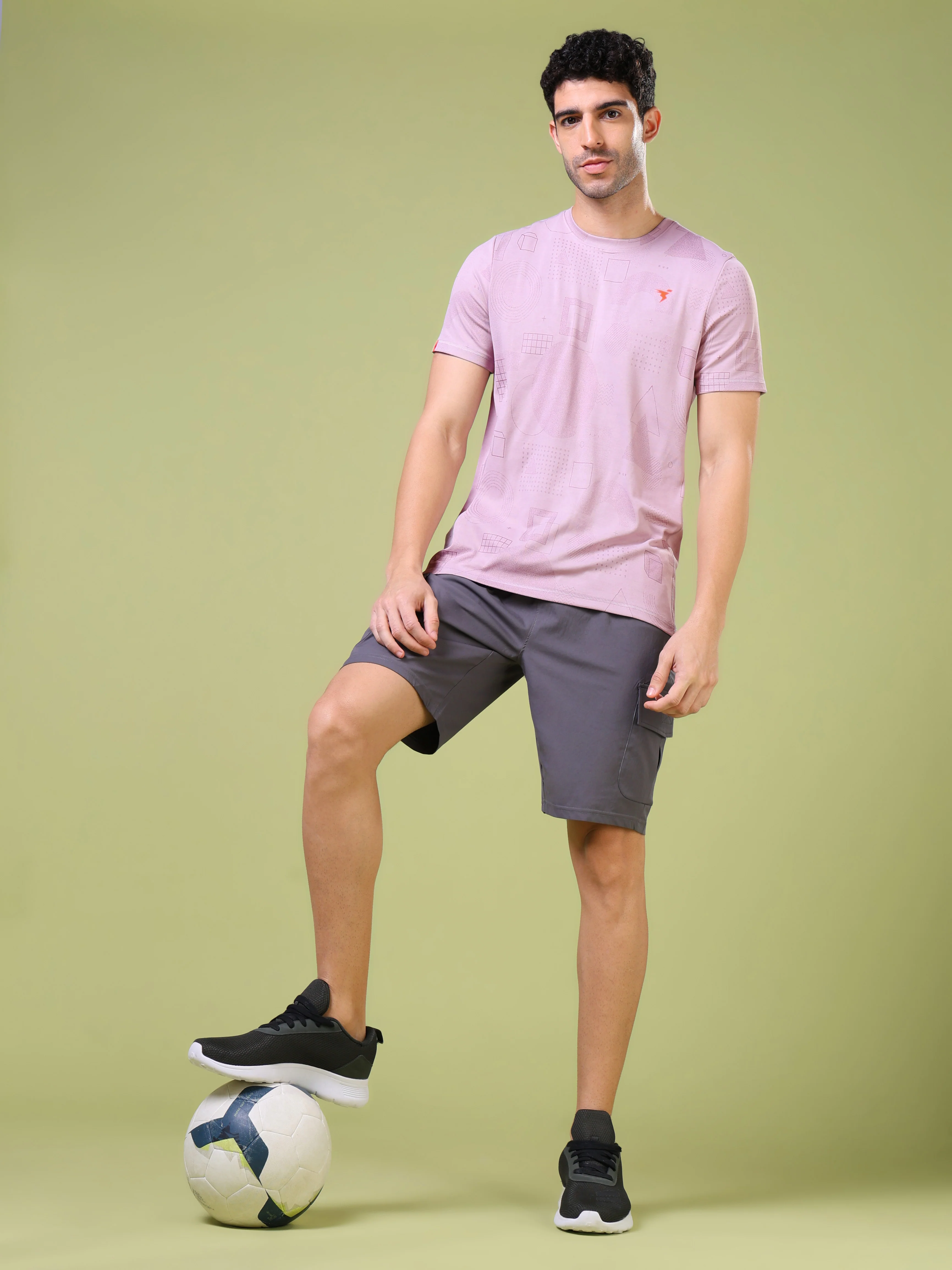 Men Jacquard Slim Fit Crew Neck T-shirt with DOUBLE COOL - Image 5