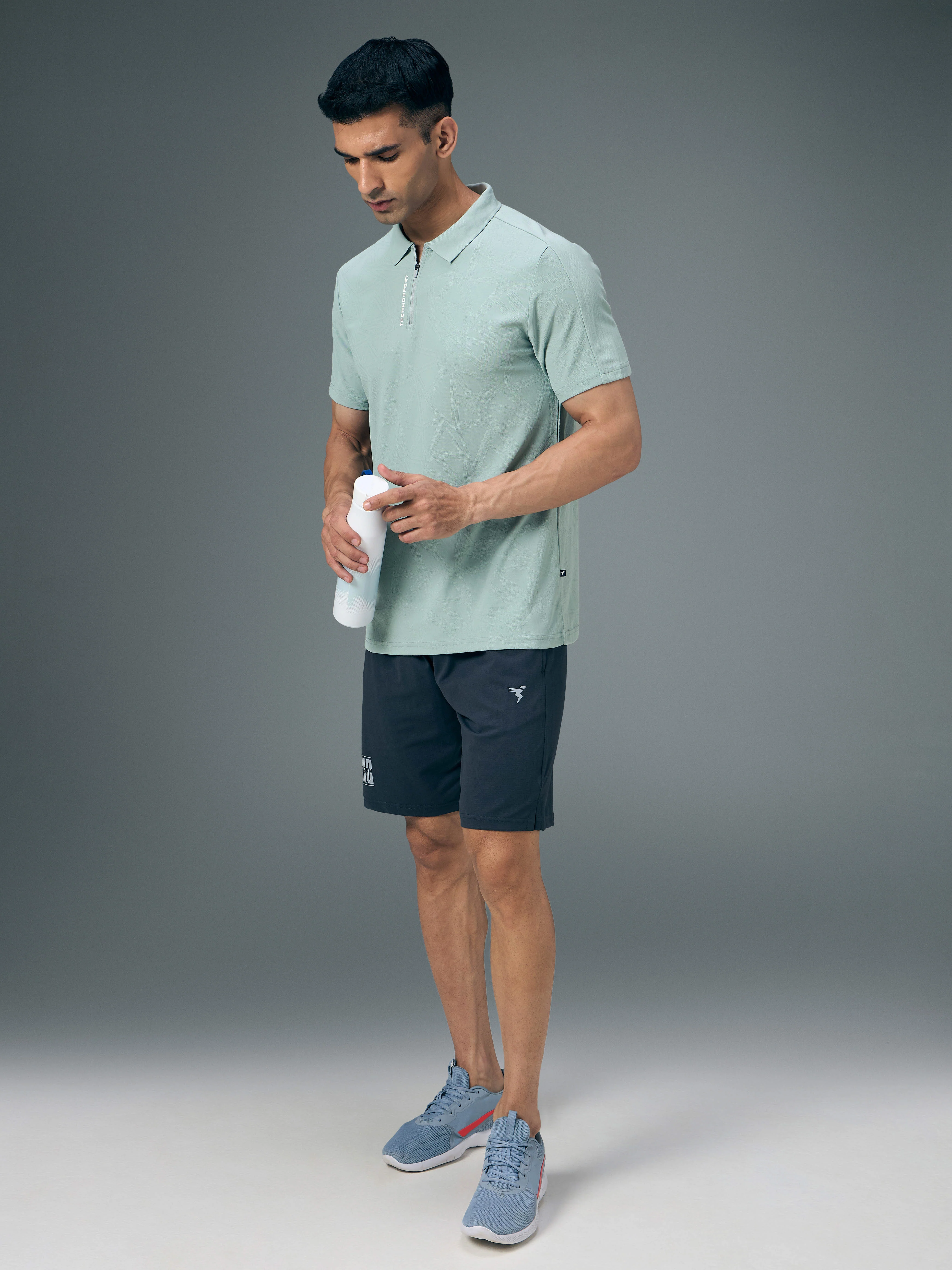 Men Jacquard Slim Fit Polo Sports T-shirt with MATPIQ - Image 5