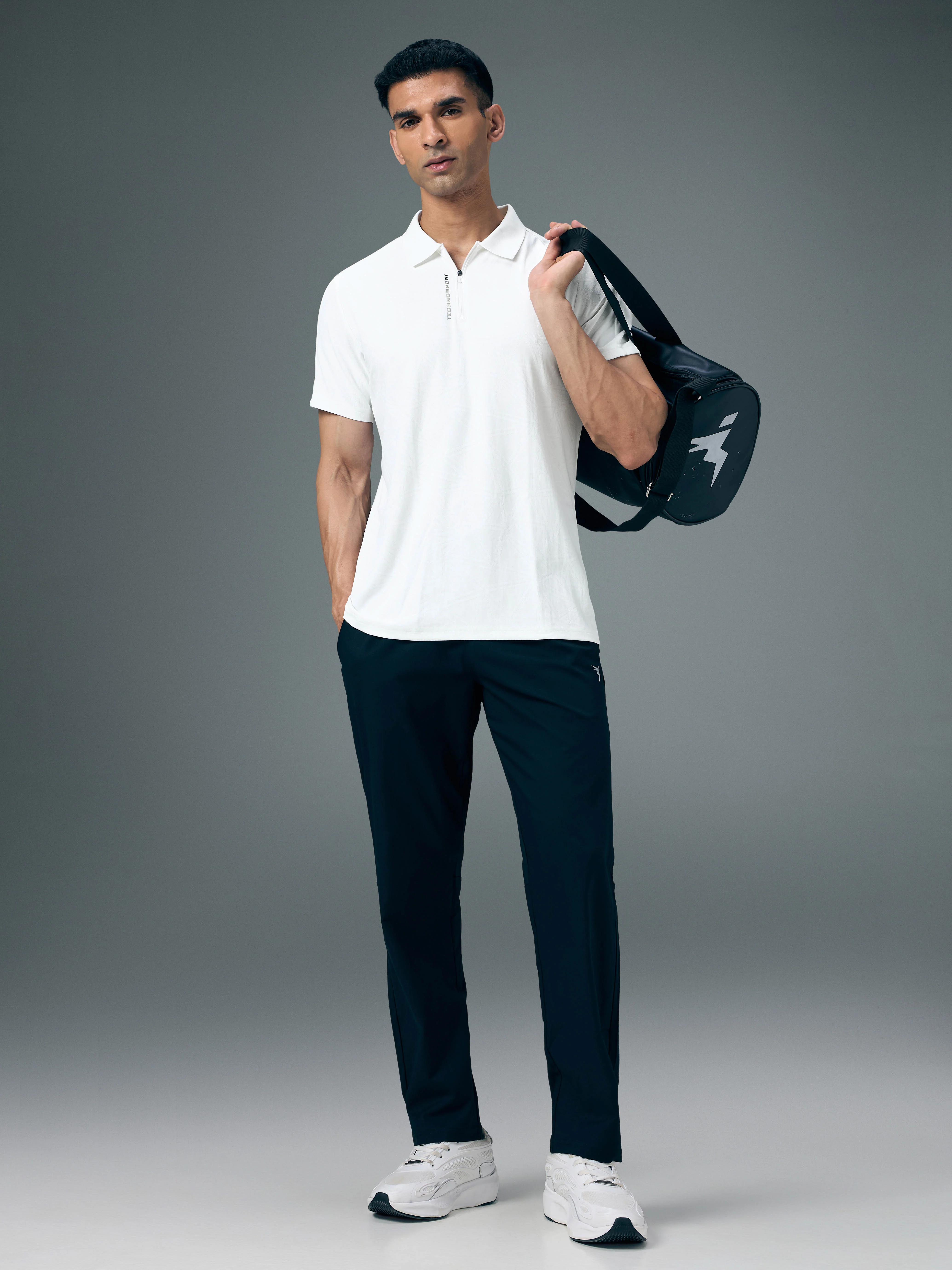 Men Jacquard Slim Fit Polo Sports T-shirt with MATPIQ - Image 4