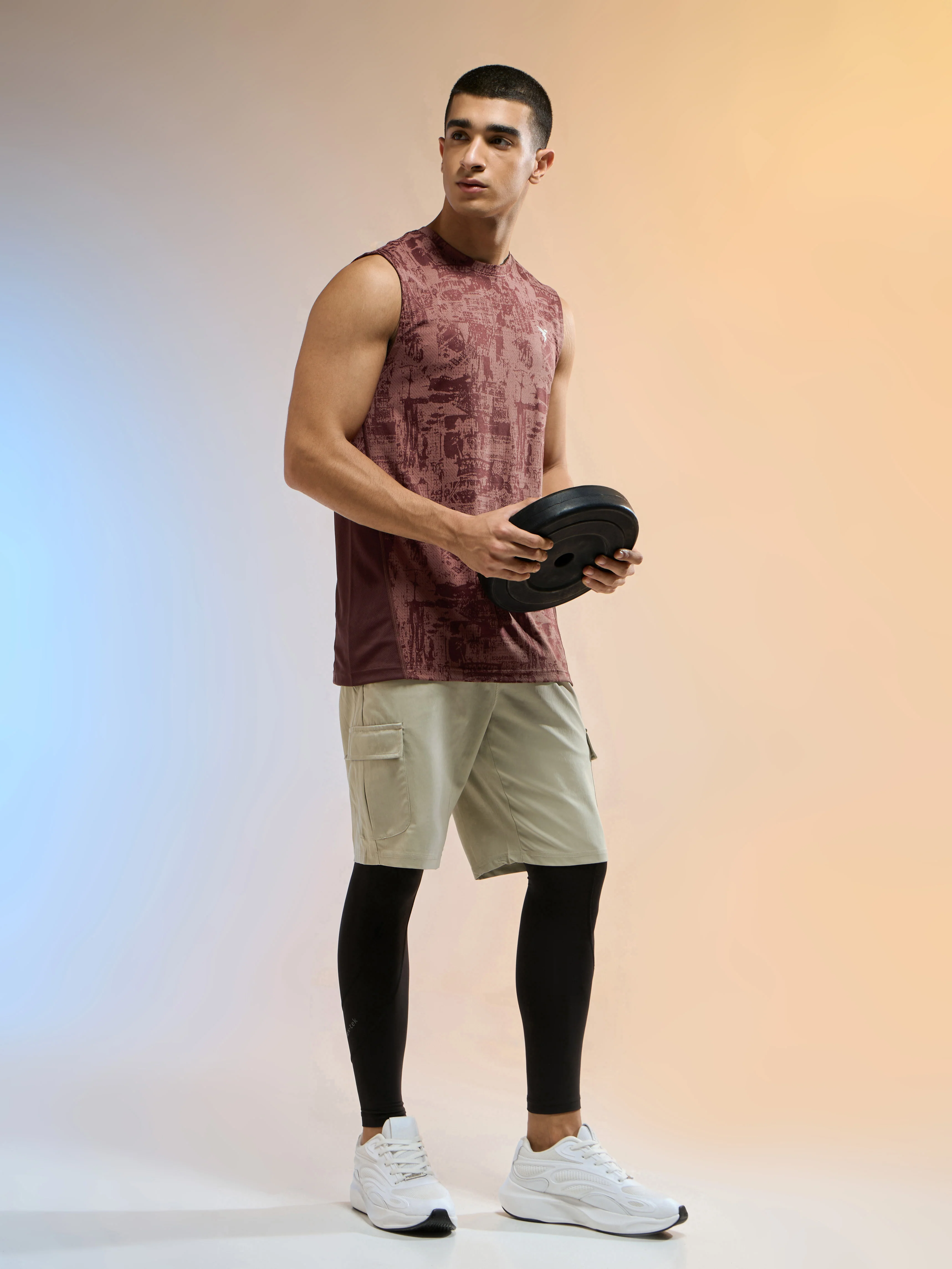 Men Jacquard Slim Fit Round Neck Sports Innerwear Vest with DOUBLE COOL - Image 5