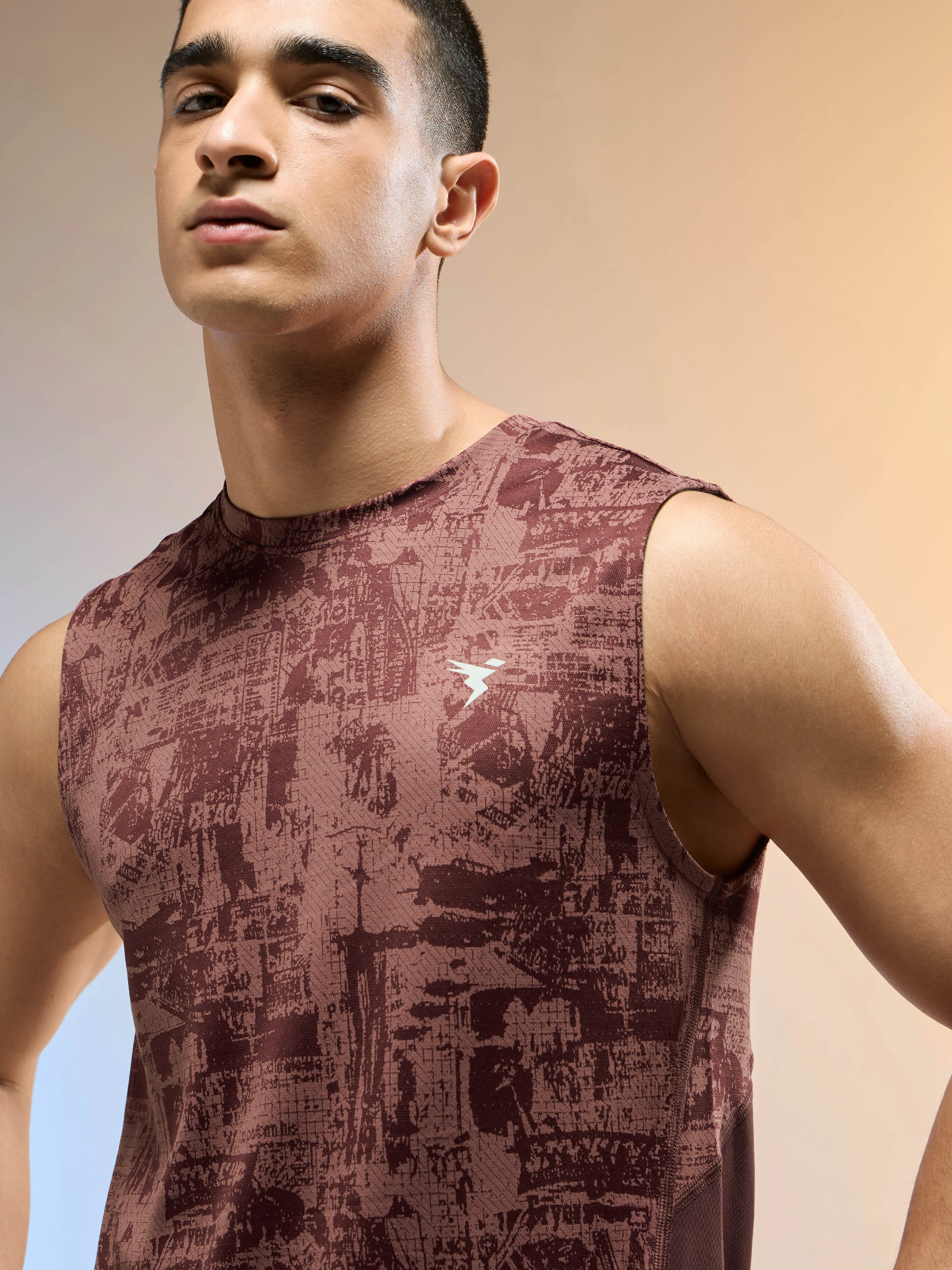 Men Jacquard Slim Fit Round Neck Sports Innerwear Vest with DOUBLE COOL - Image 6