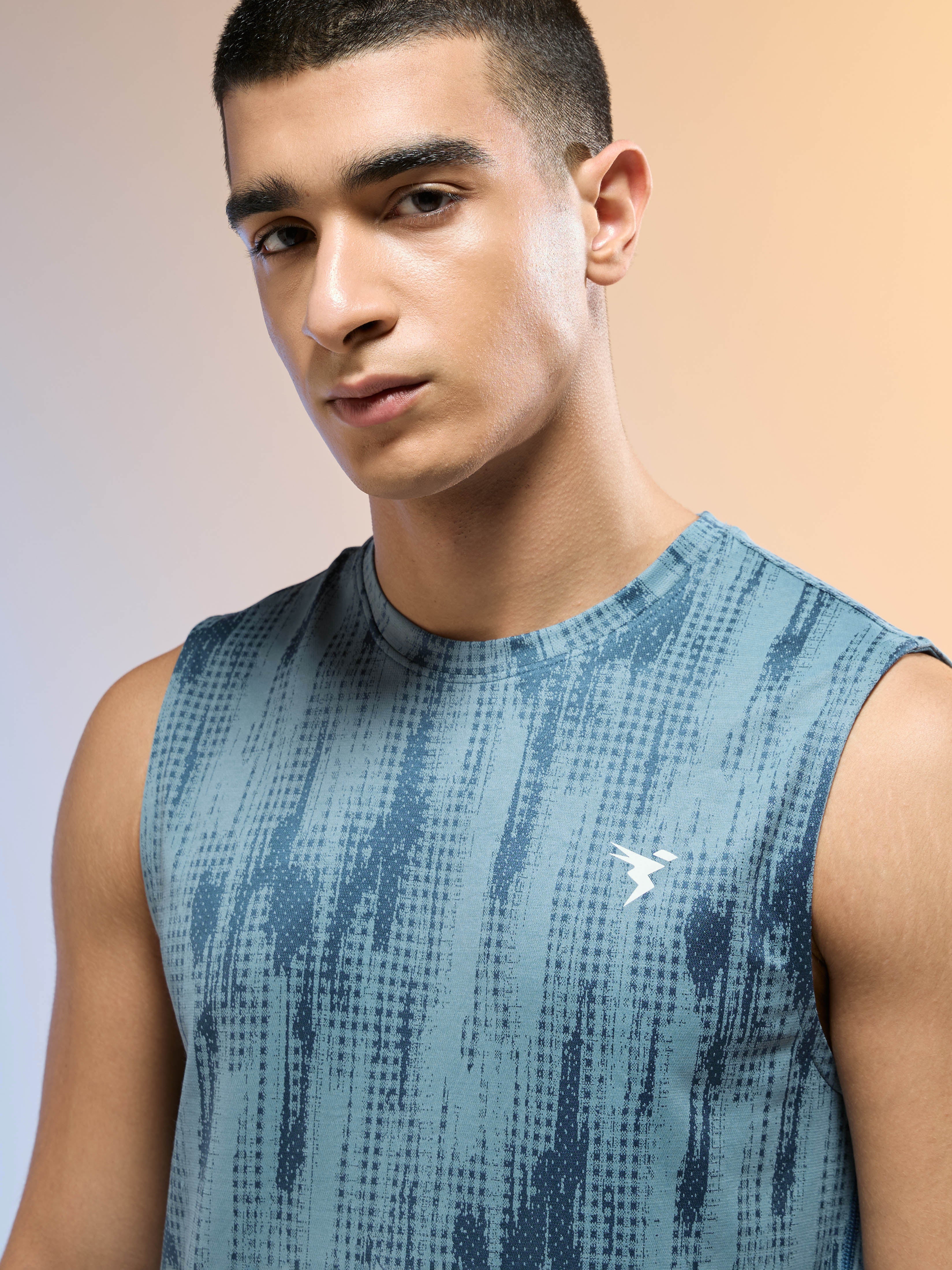 Men Jacquard Slim Fit Round Neck Sports Innerwear Vest with DOUBLE COOL - Image 6