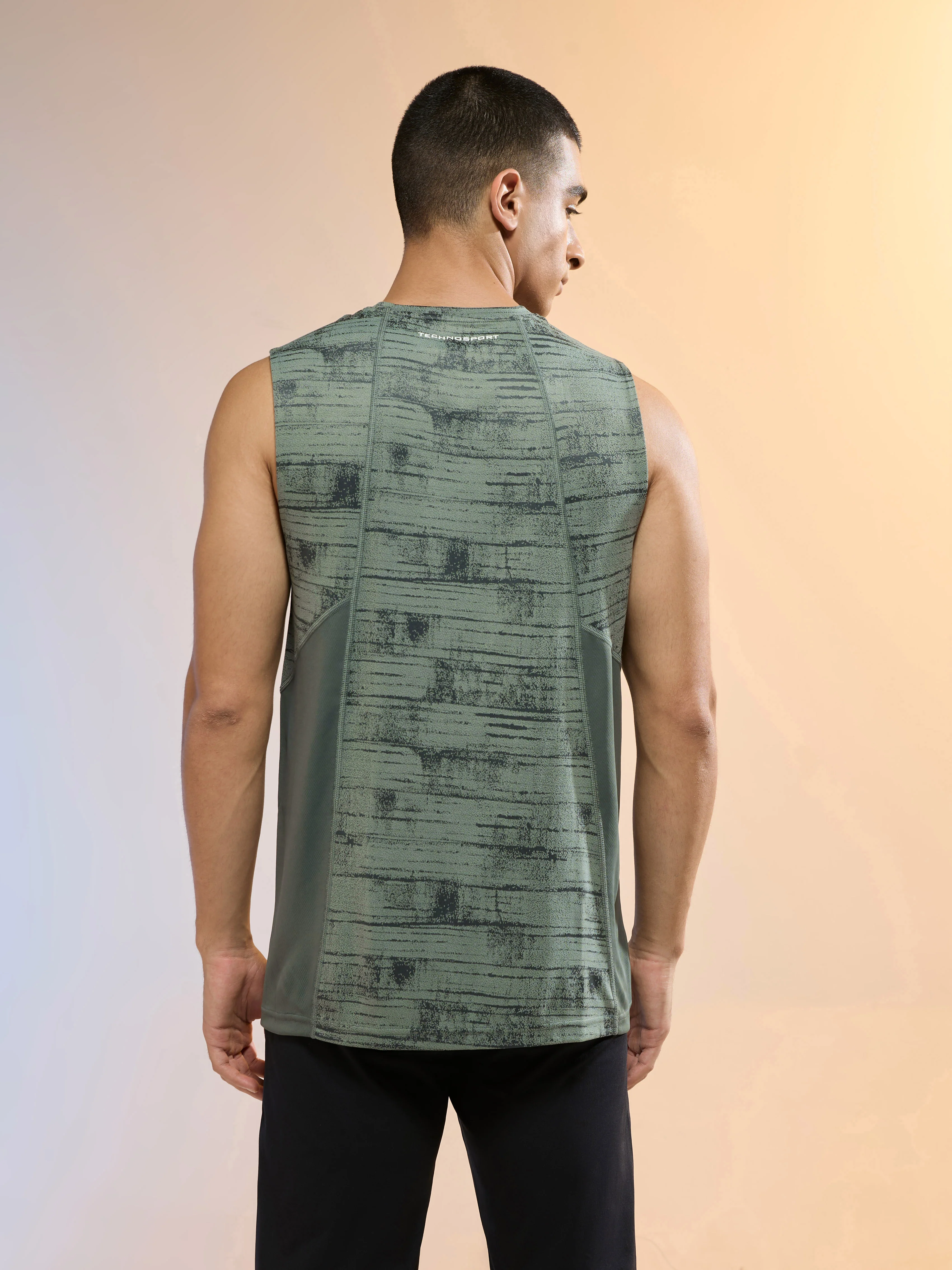 Men Jacquard Slim Fit Round Neck Sports Innerwear Vest with DOUBLE COOL - Image 3