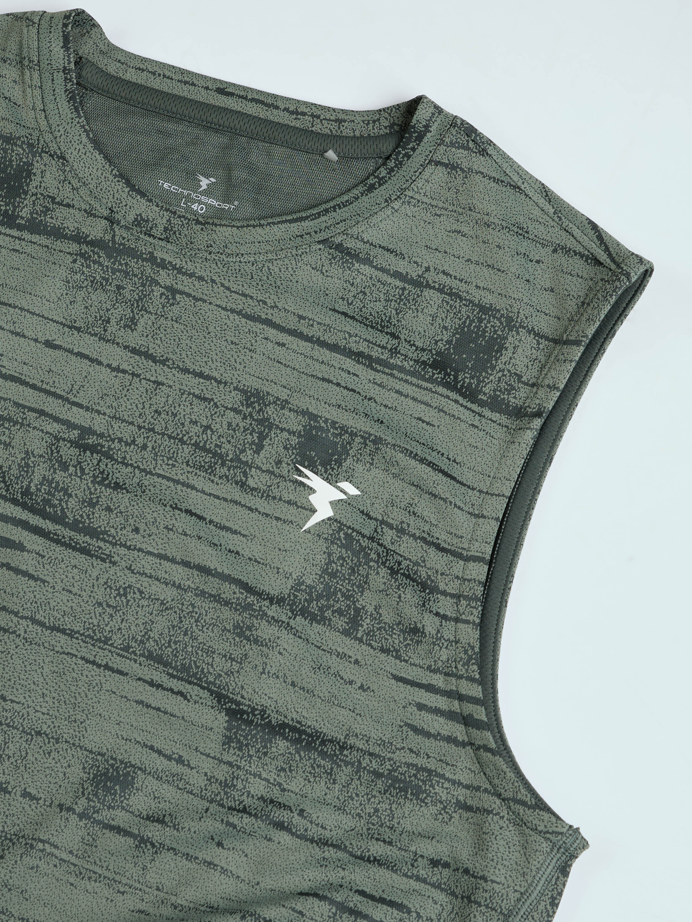 Men Jacquard Slim Fit Round Neck Sports Innerwear Vest with DOUBLE COOL - Image 8