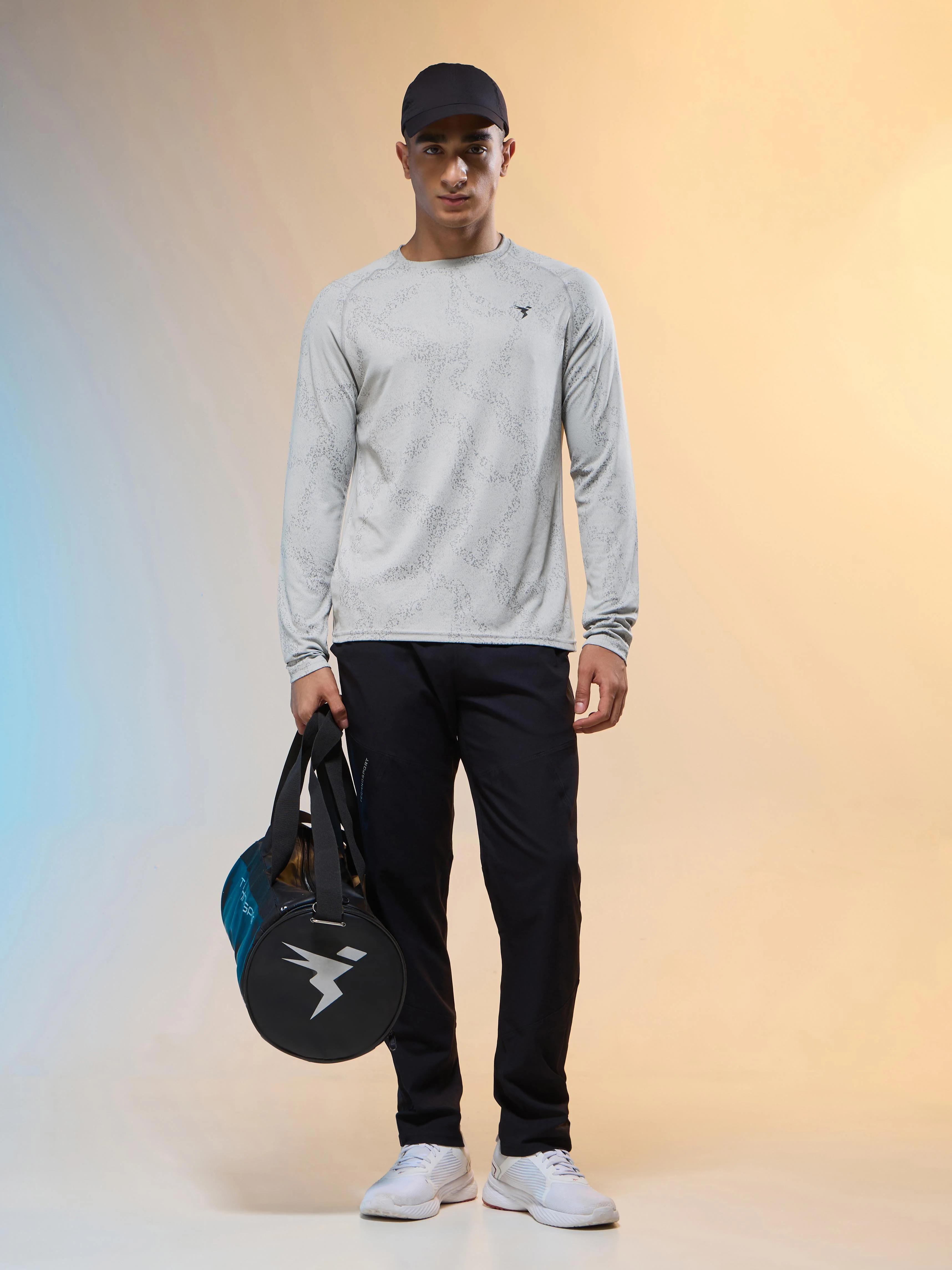 Men Jacquard Slim Fit Round Neck T-shirt with DOUBLE COOL - Image 5